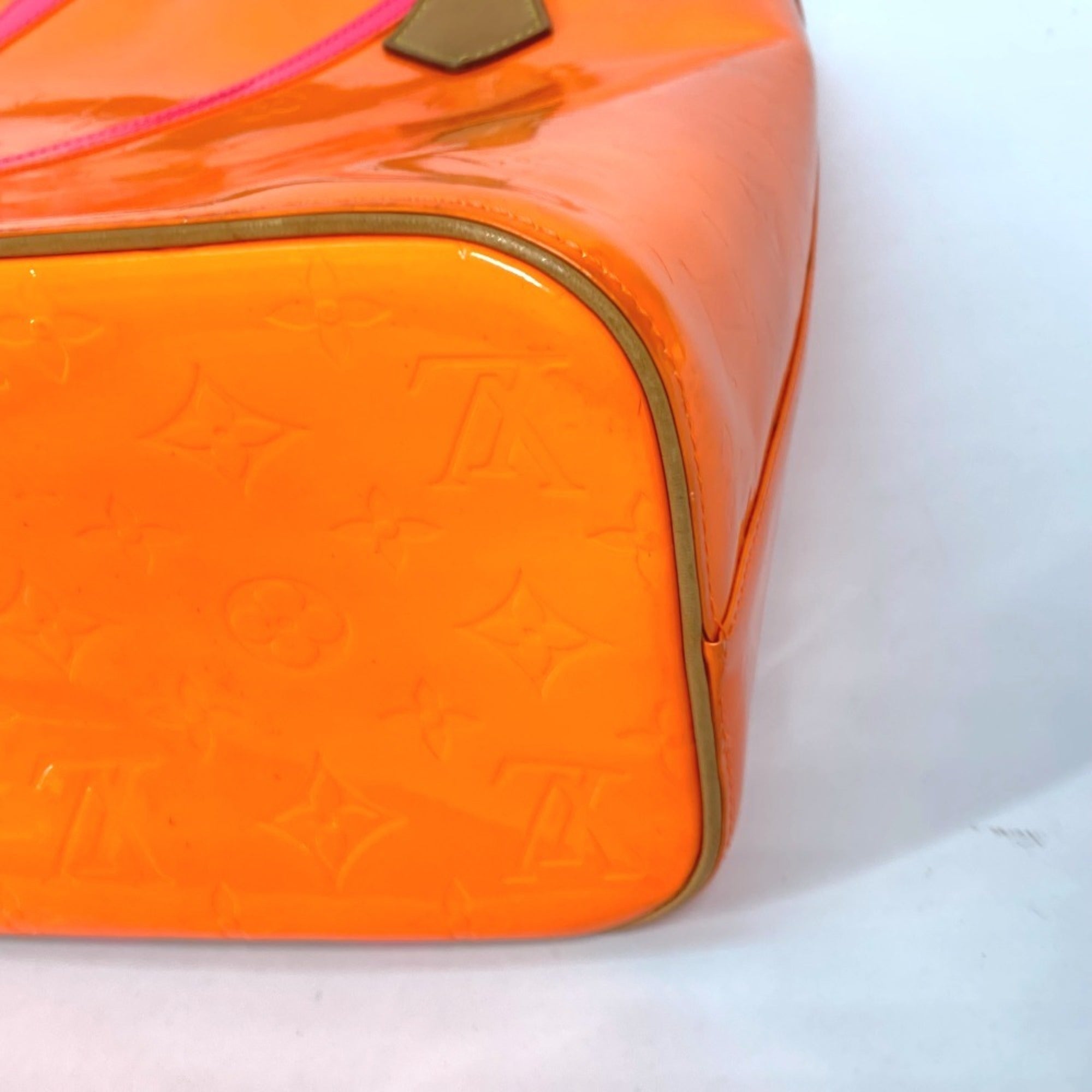 Louis Vuitton Monogram Vernis Orange Pink Monogram Vernis Shoulder Bag Tote Bag