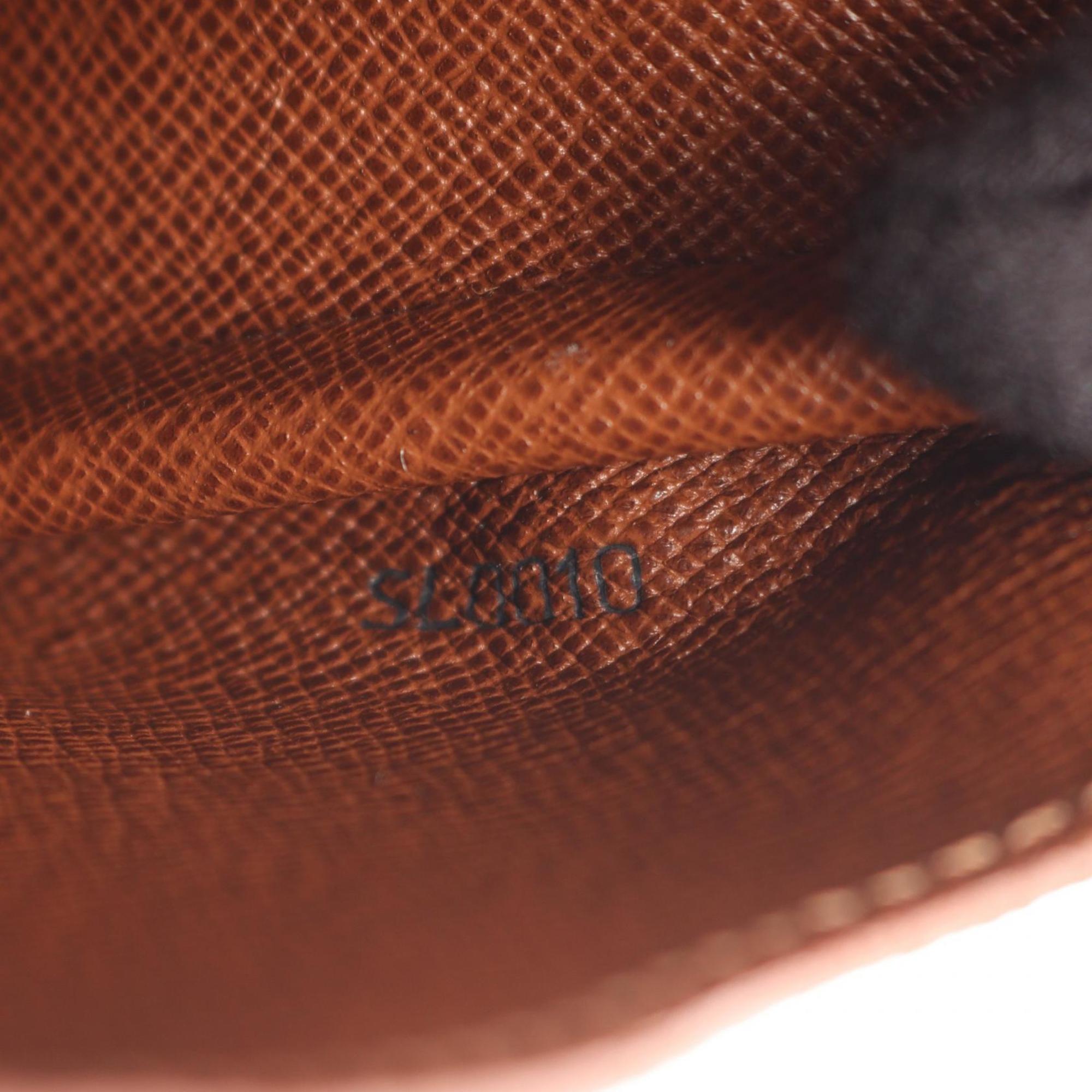 Louis Vuitton Brown Coated Canvas Leather Shoulder Bag