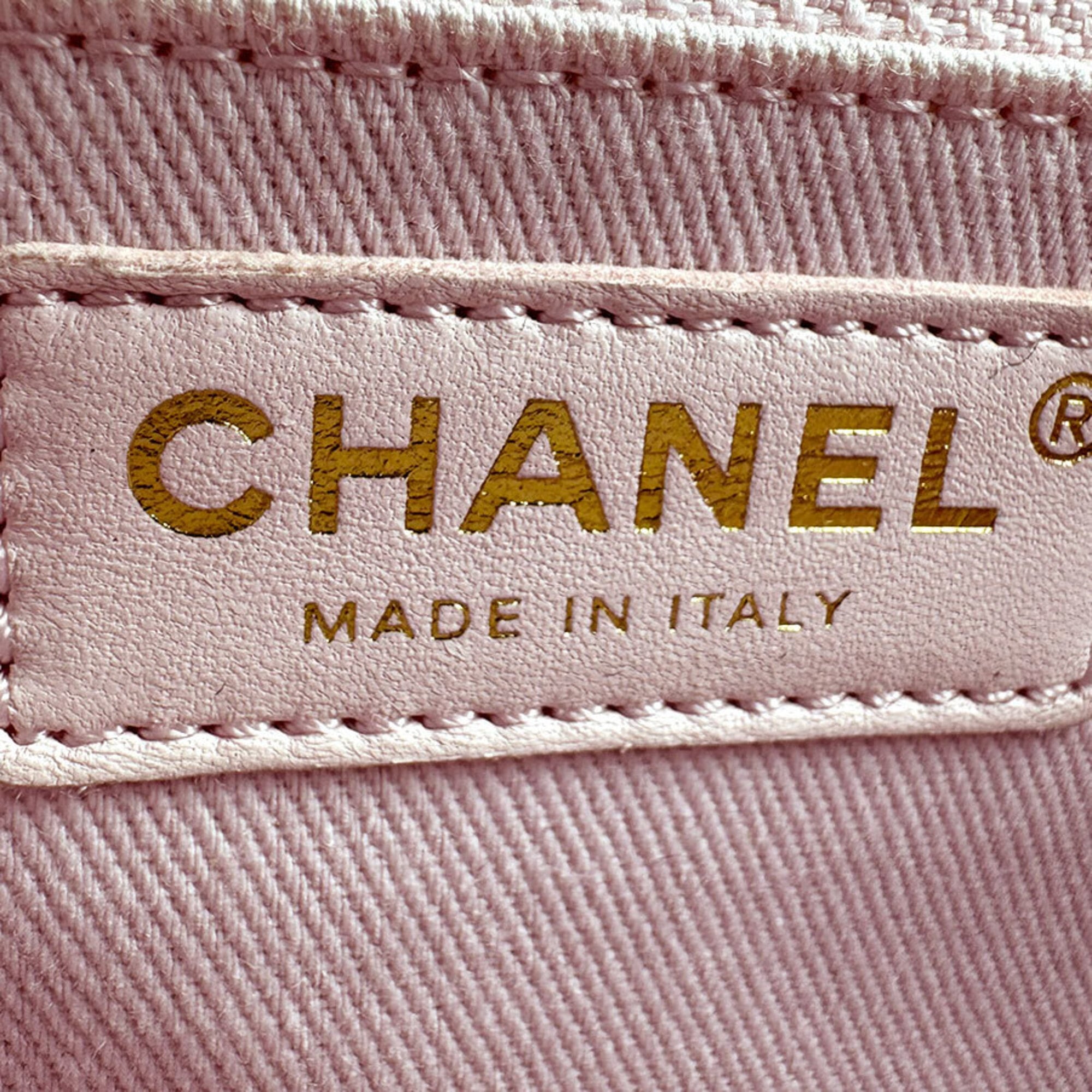 Chanel Light Pink Grained Calfskin Handbag Shoulder Bag