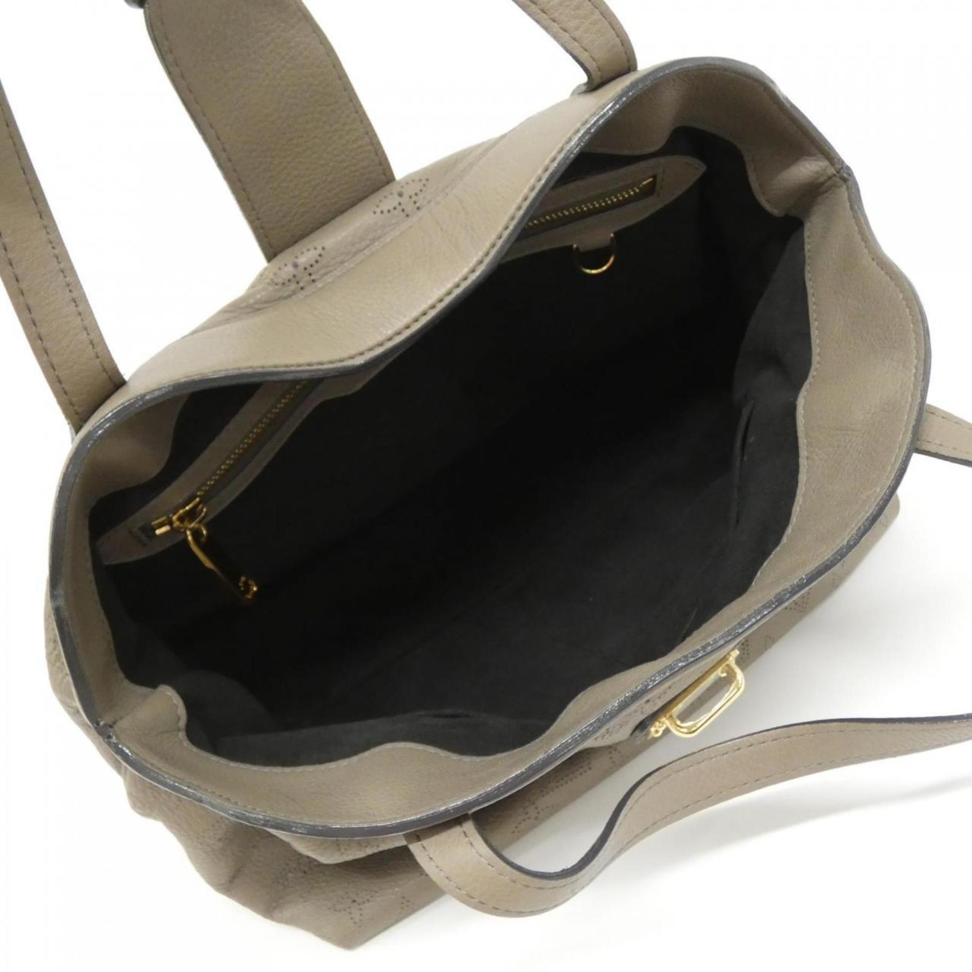 Louis Vuitton Mahina Taupe Leather Handbag