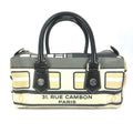 Chanel Black Yellow Pvc Boston Bag Handbag