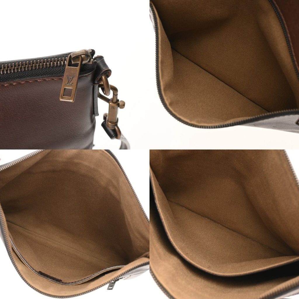 Louis Vuitton Coffee Utah Leather Shoulder Bag