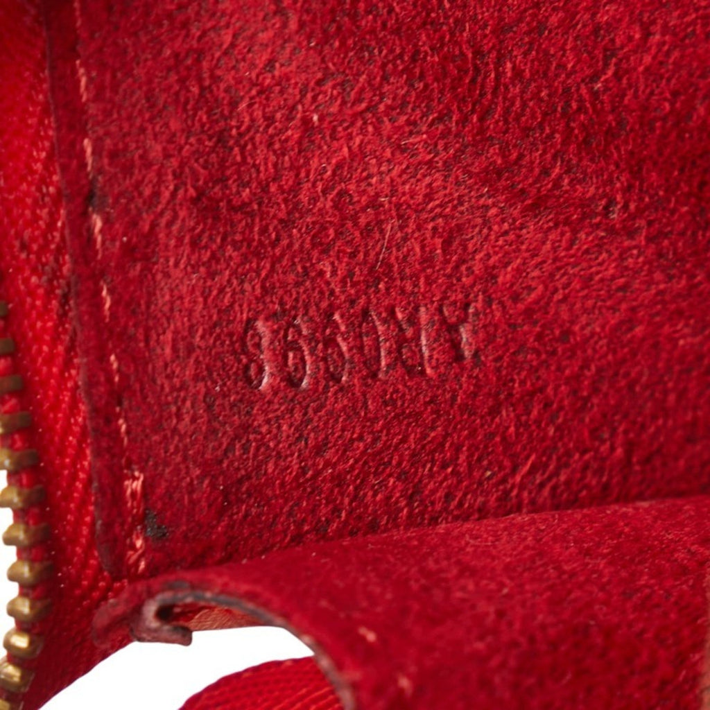 Louis Vuitton Castilian Red Leather Handbag Pochette Pouch