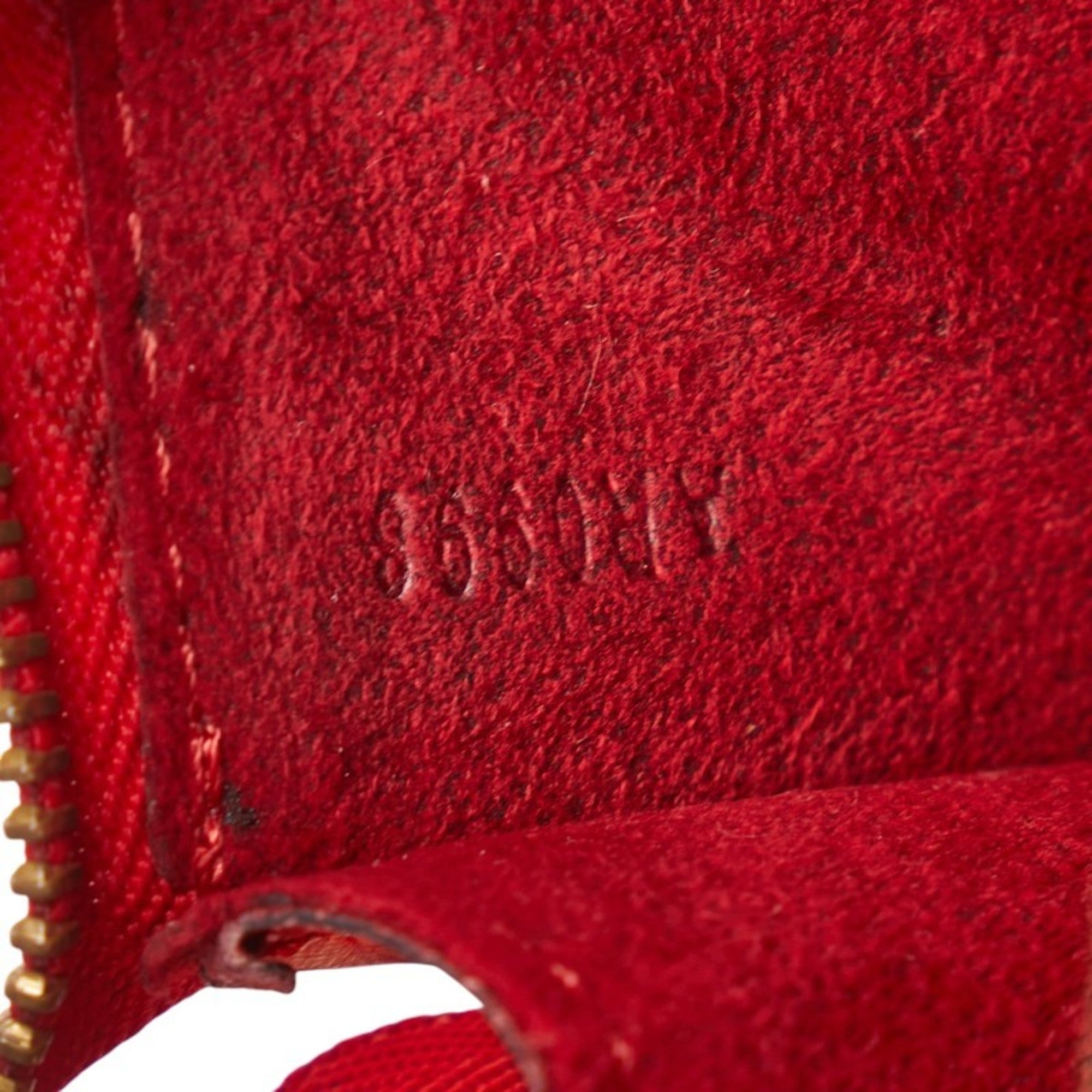 Louis Vuitton Castilian Red Leather Handbag Pochette Pouch