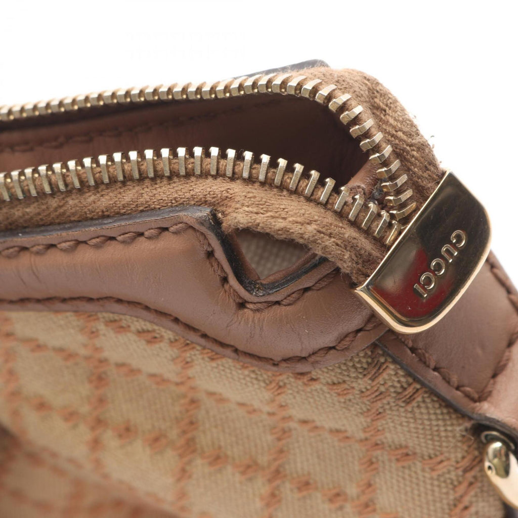 Gucci Beige Canvas Leather Handbag (Pre-Owned)