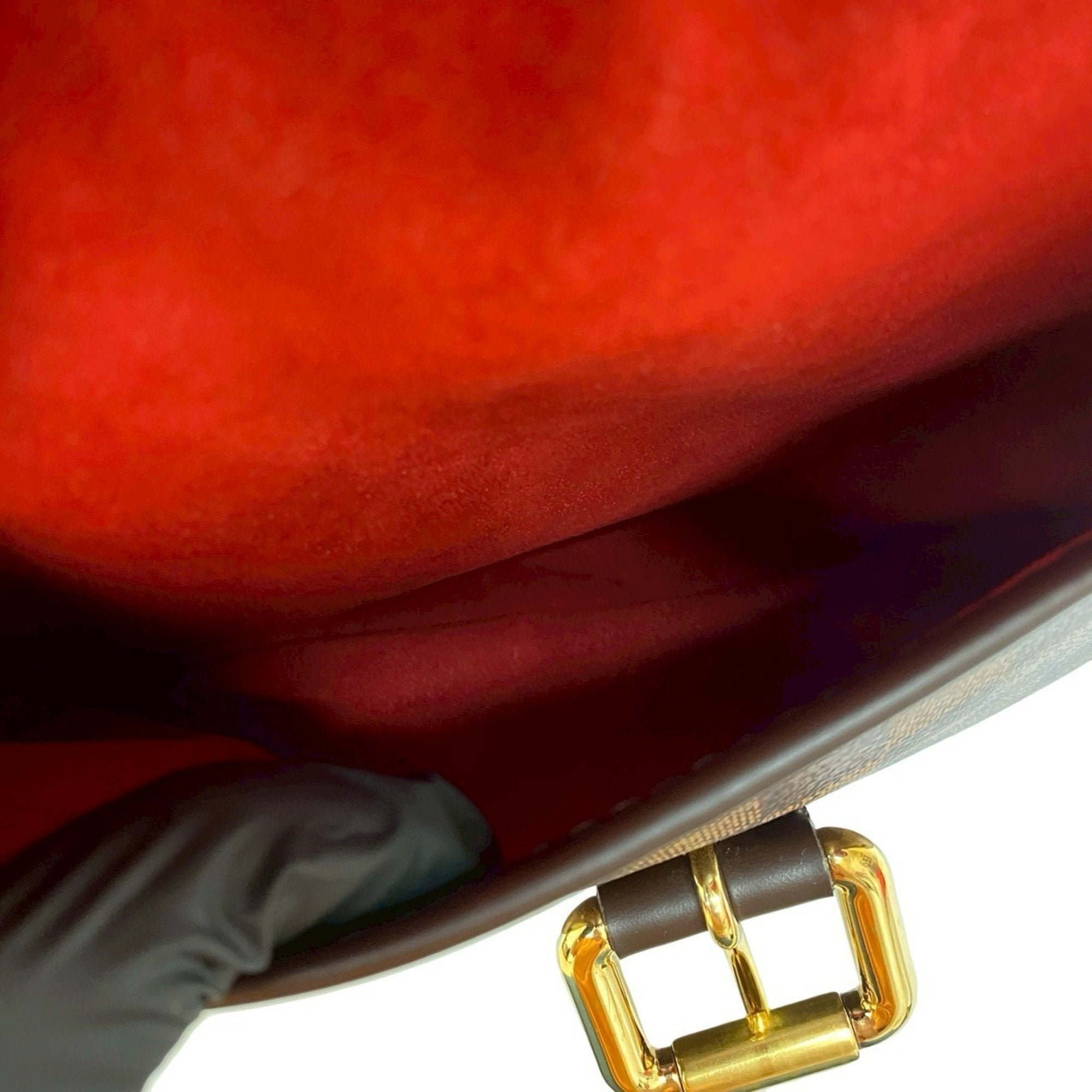 Louis Vuitton Brown Leather Pvc Shoulder Bag Tote Bag