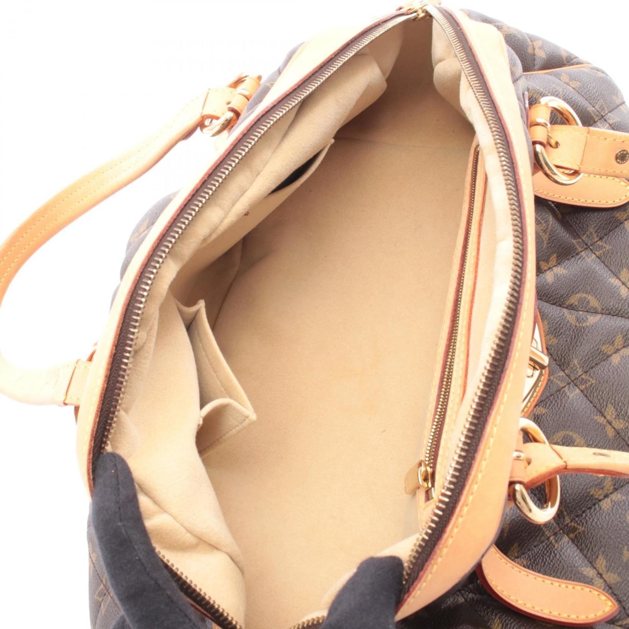 Louis Vuitton Brown Coated Canvas Leather Handbag
