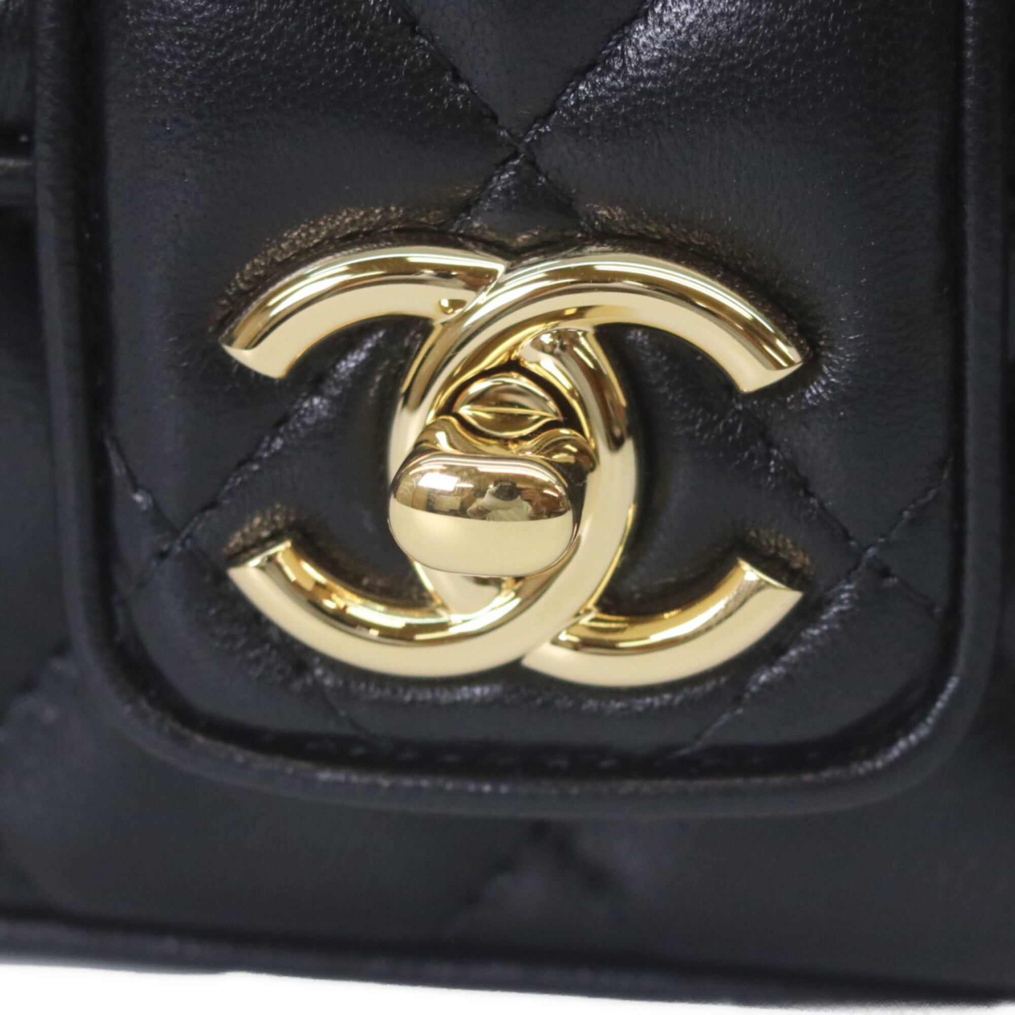 Chanel Black Leather Shoulder Bag