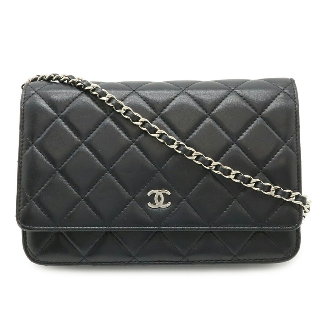 Chanel Black Leather Pochette Shoulder Bag