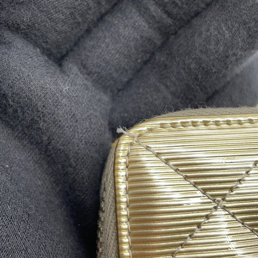 Chanel Champagne Gold Patent Leather Coin Purse/Coin Case