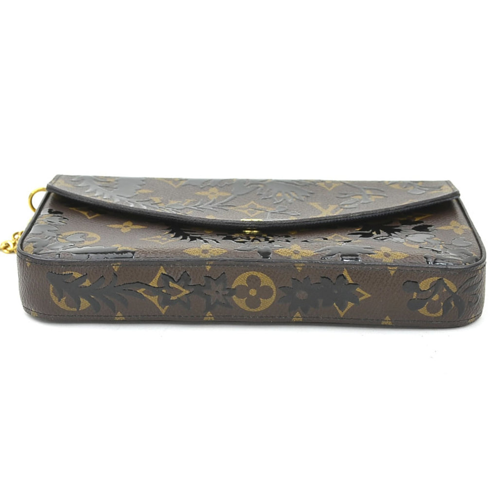 Louis Vuitton Black Brown Monogram Monogram Pochette Shoulder Bag