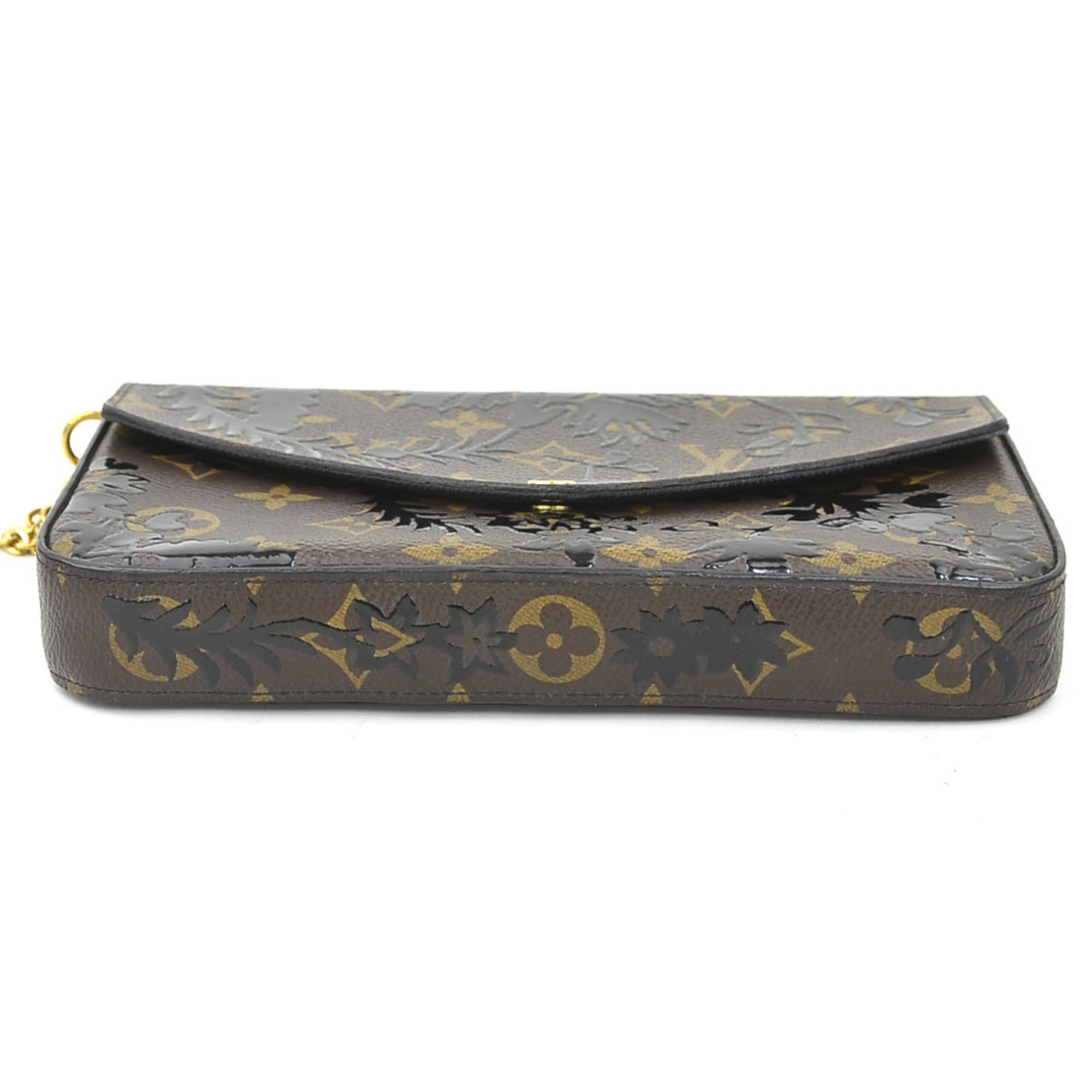 Louis Vuitton Black Brown Monogram Monogram Pochette Shoulder Bag