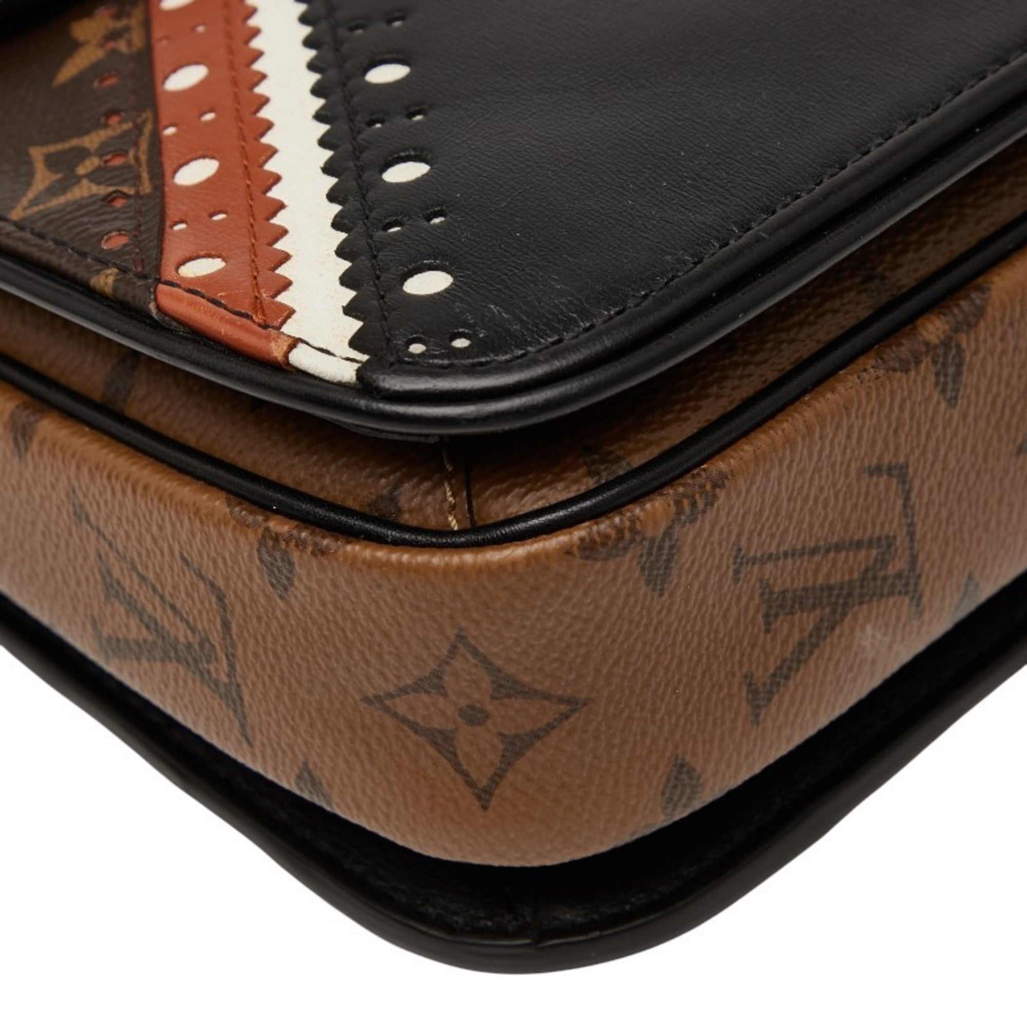 Louis Vuitton Monogram Reverse Black Brown Pvc Leather Handbag Shoulder Bag