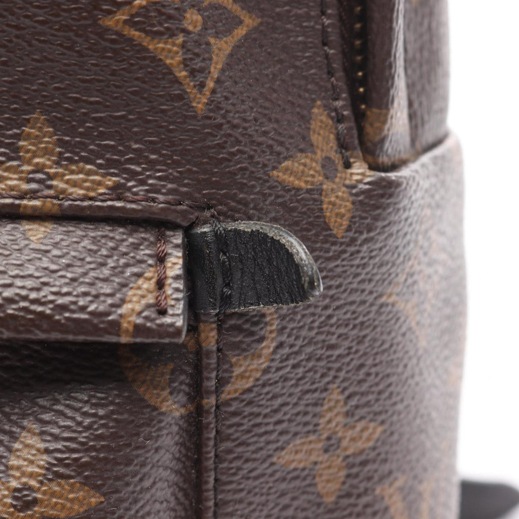 Louis Vuitton Black Brown Pvc Coated Canvas Leather Backpack