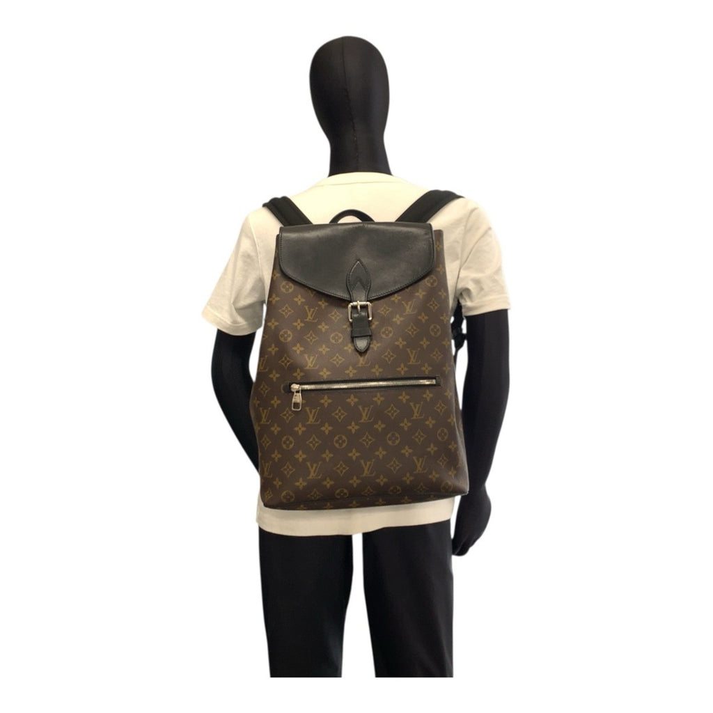 Louis Vuitton Black Brown Monogram Macassar Monogram Backpack