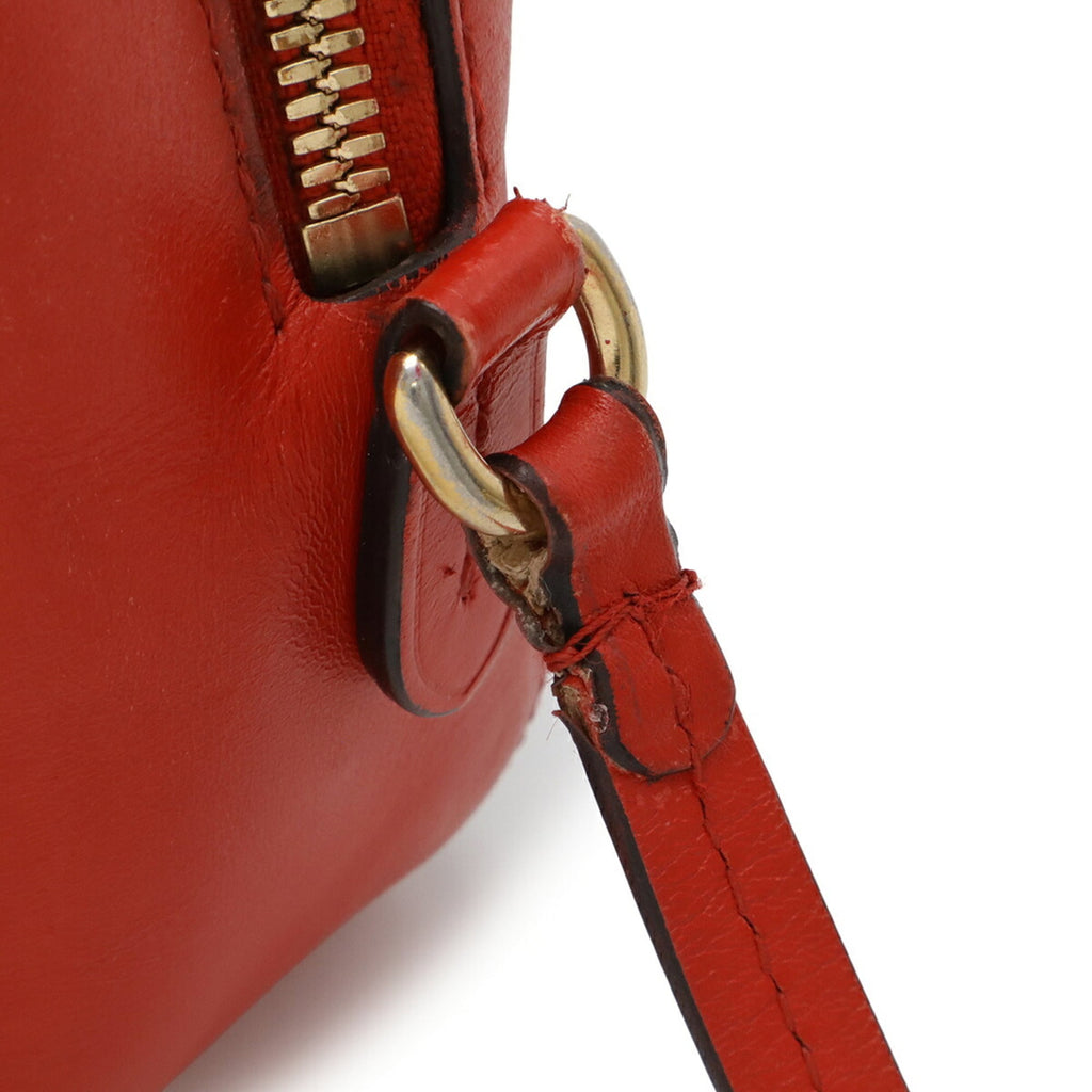 Louis Vuitton Red Color Canvas Pochette Shoulder Bag