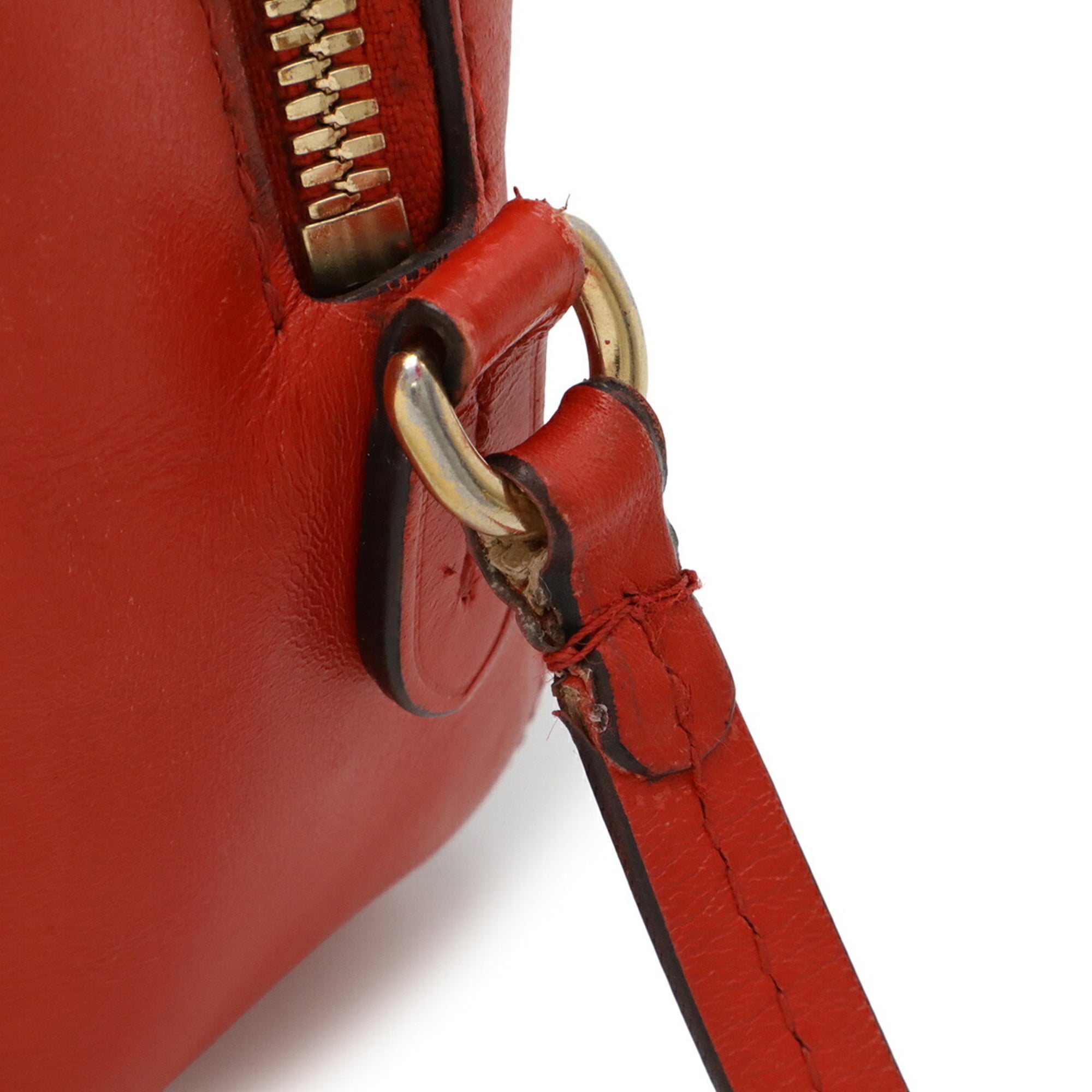 Louis Vuitton Red Color Canvas Pochette Shoulder Bag