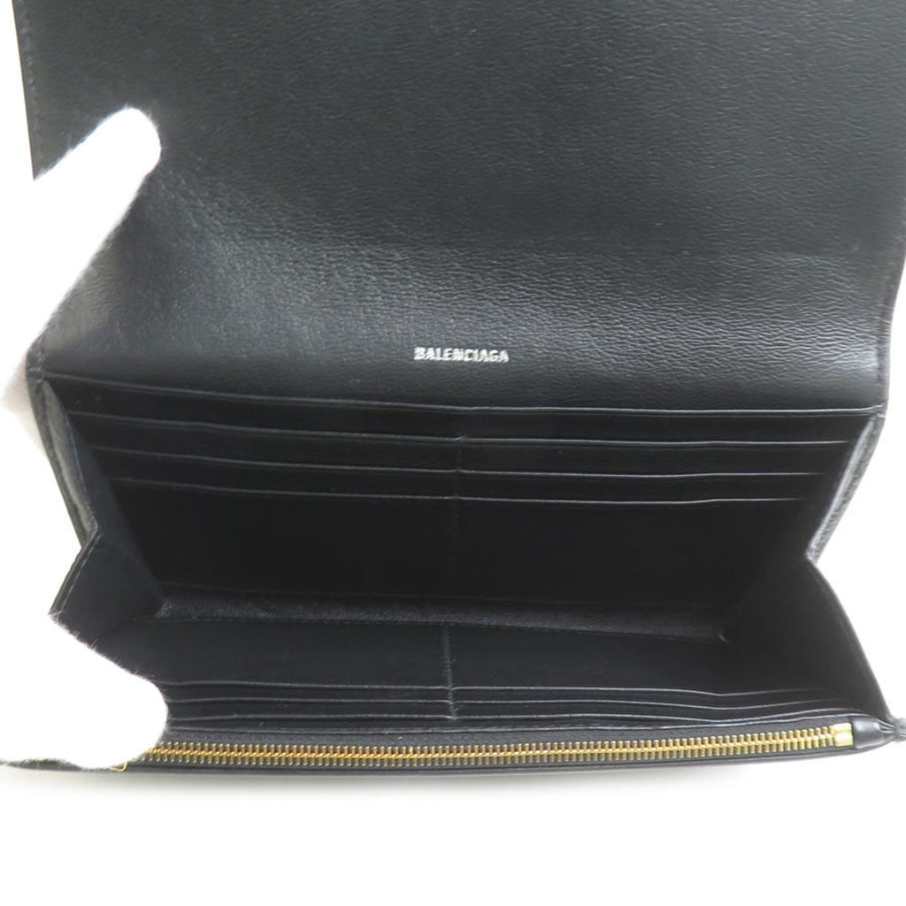Balenciaga Black Leather Long Wallet (Bi-Fold)