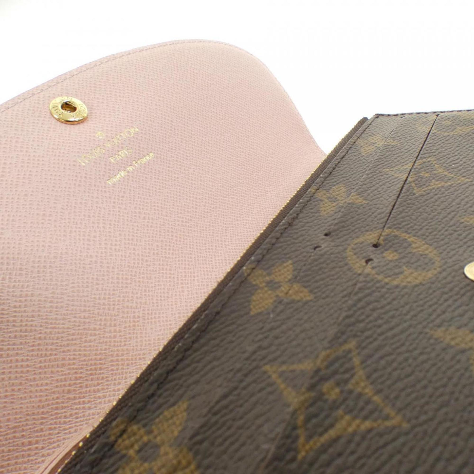 Louis Vuitton Brown Marron Rose Ballerine Coated Canvas Wallet
