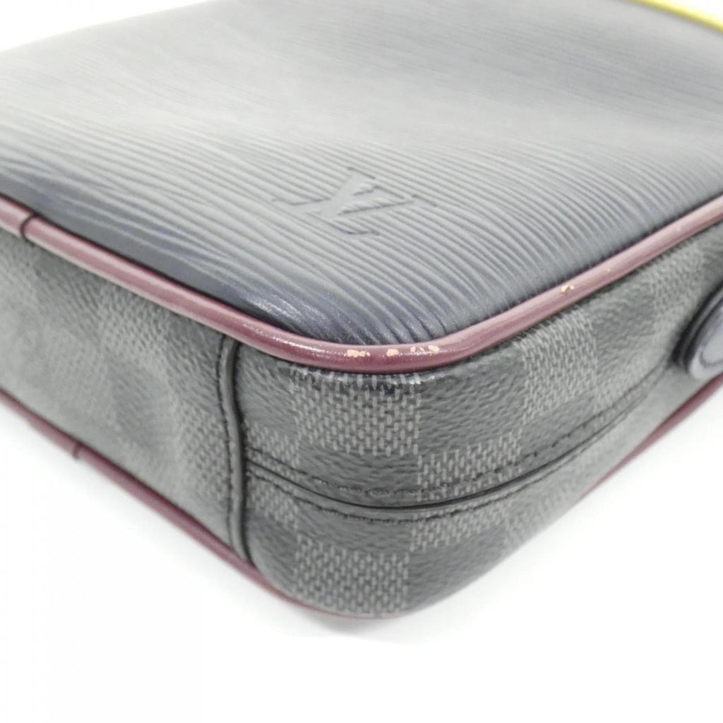 Louis Vuitton Graphite Coated Canvas Leather Shoulder Bag