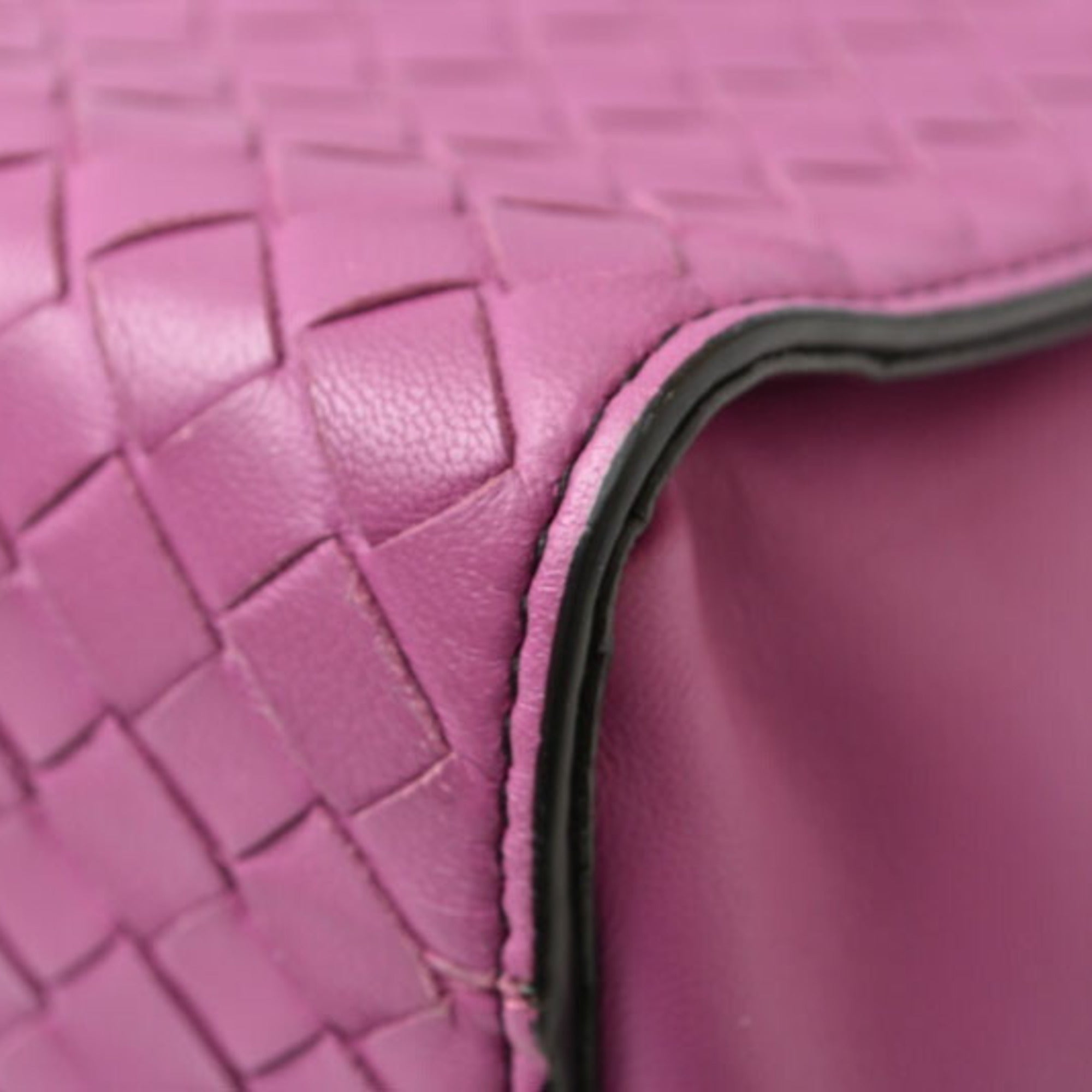 Bottega Veneta Purple Leather Handbag Shoulder Bag