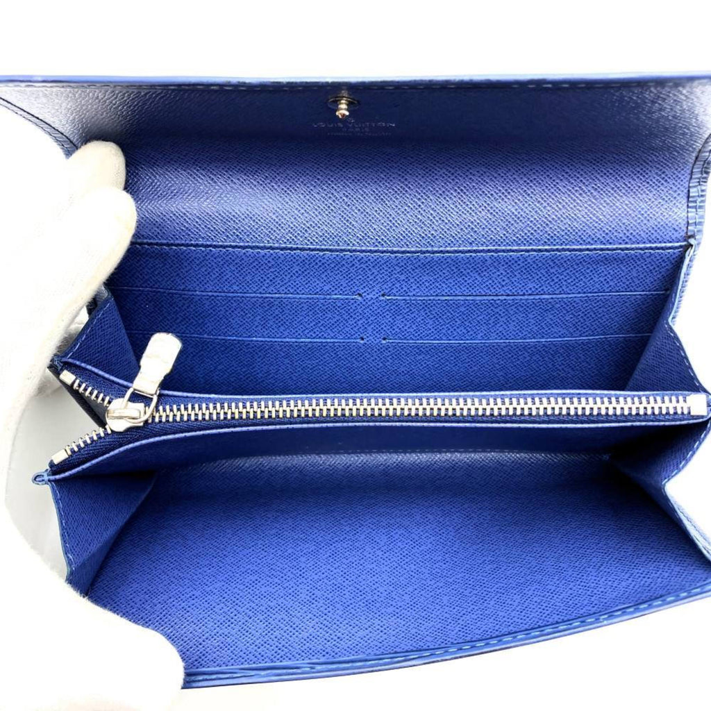 Louis Vuitton Navy Epi Leather Long Wallet (Tri-Fold)