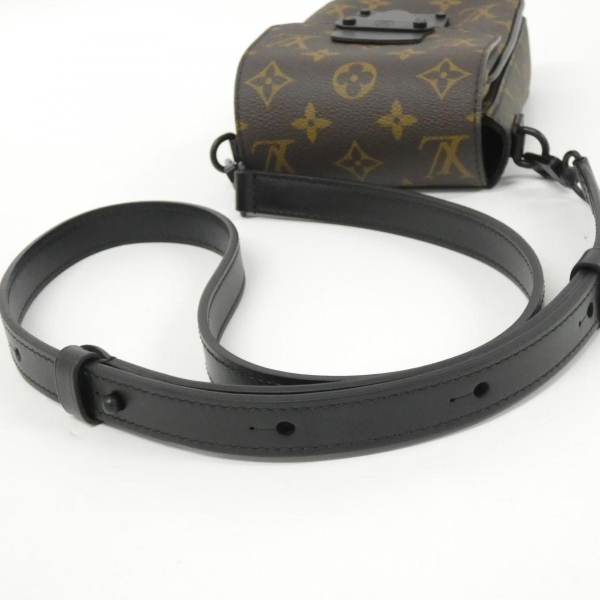 Louis Vuitton Black Marron Monogram Macassar Coated Canvas Shoulder Bag