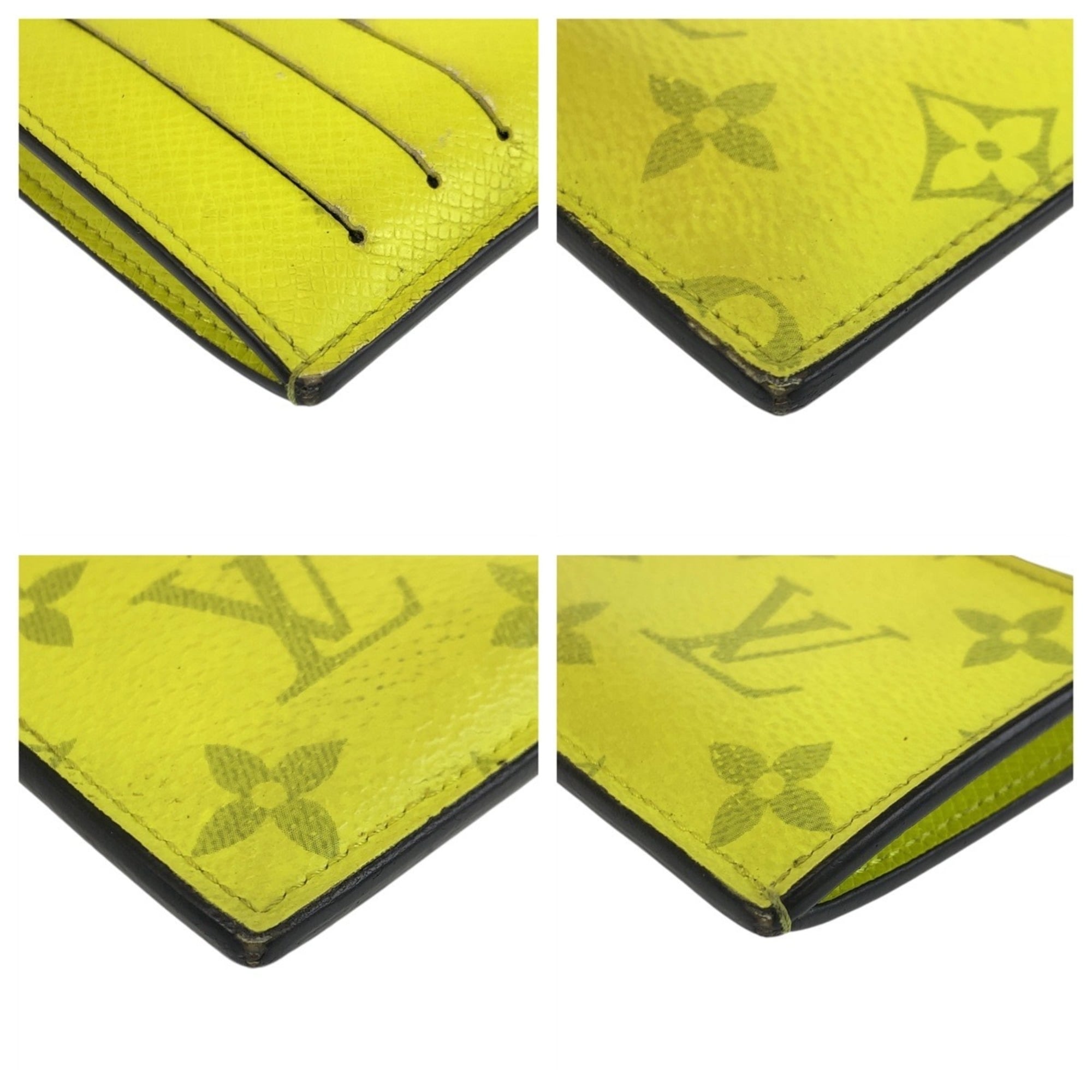 Louis Vuitton Taigarama Jaune Yellow Pvc Coin Purse/Coin Case
