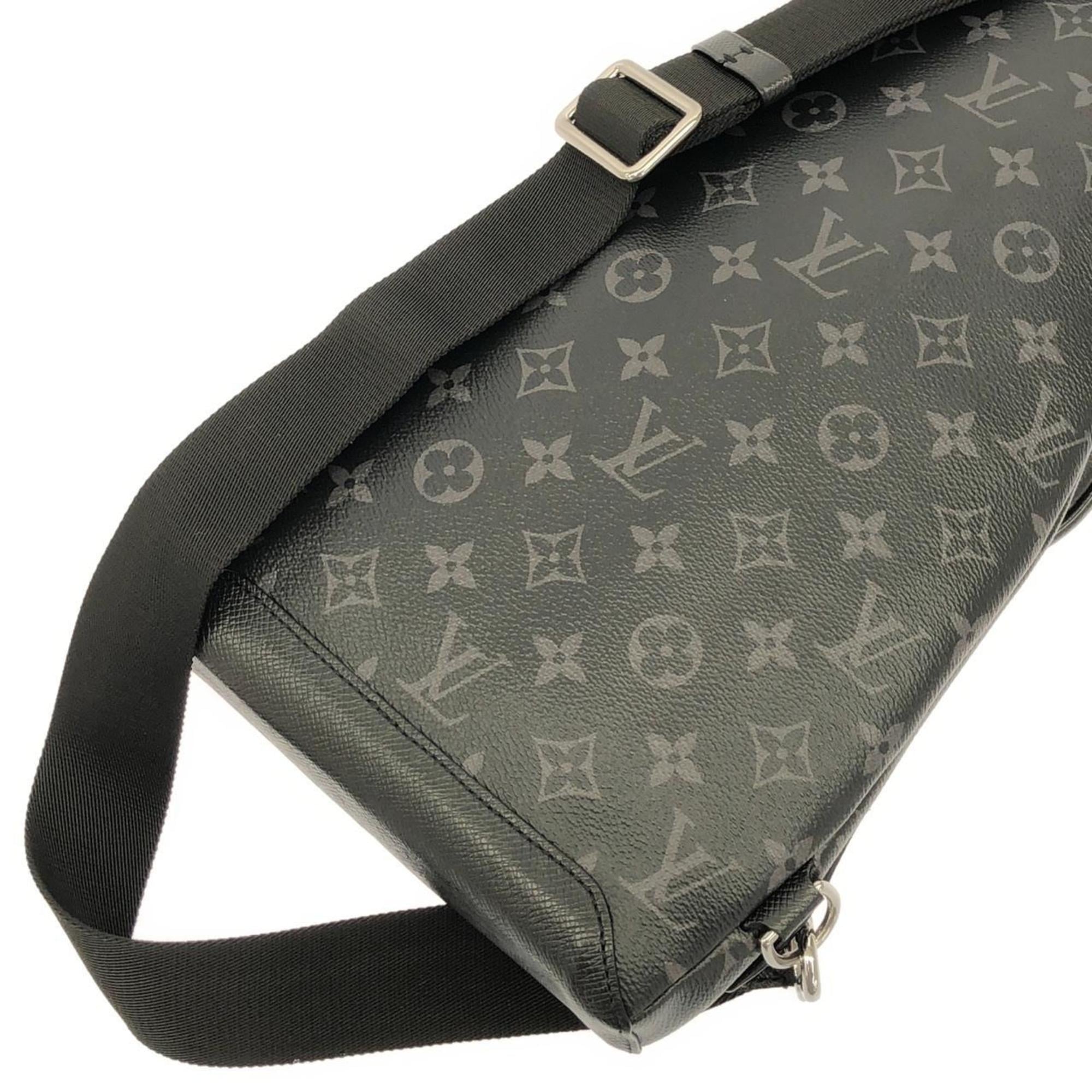 Louis Vuitton Black Coated Canvas Leather Shoulder Bag