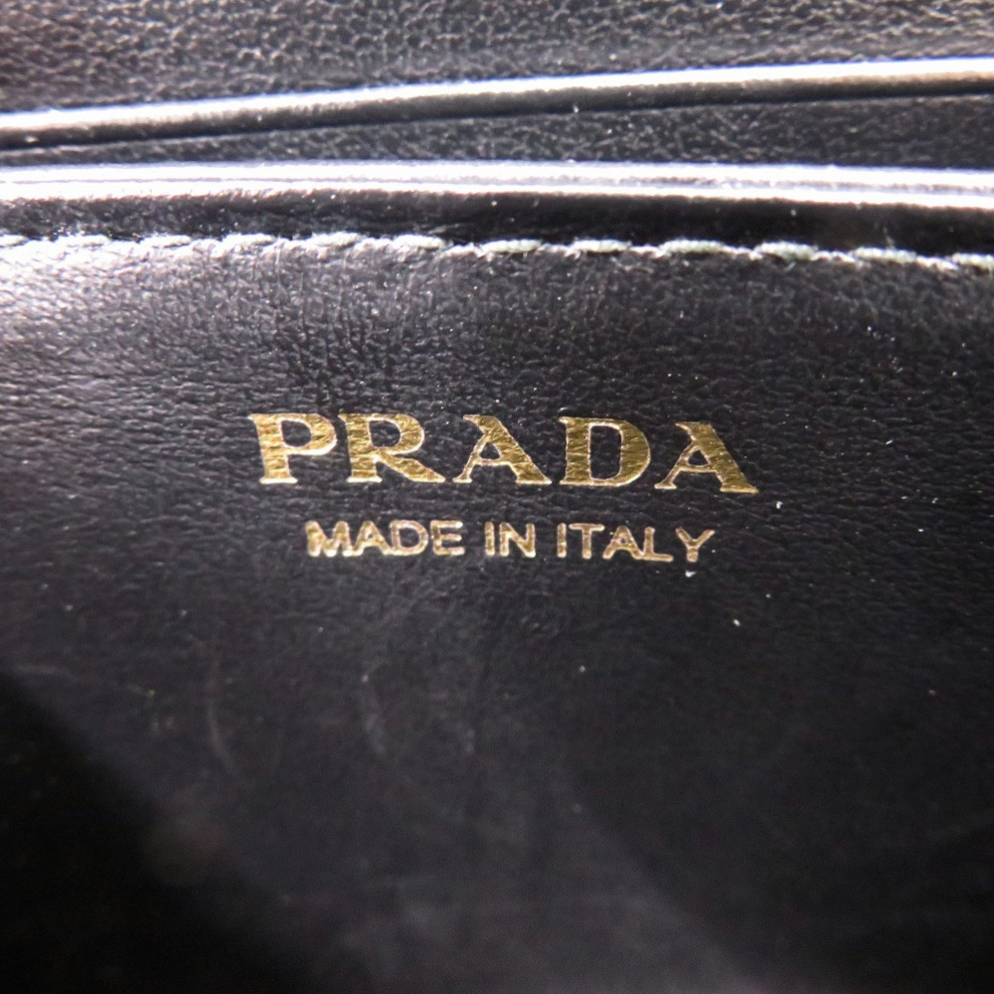 Prada Black Leather Coin Purse/Coin Case