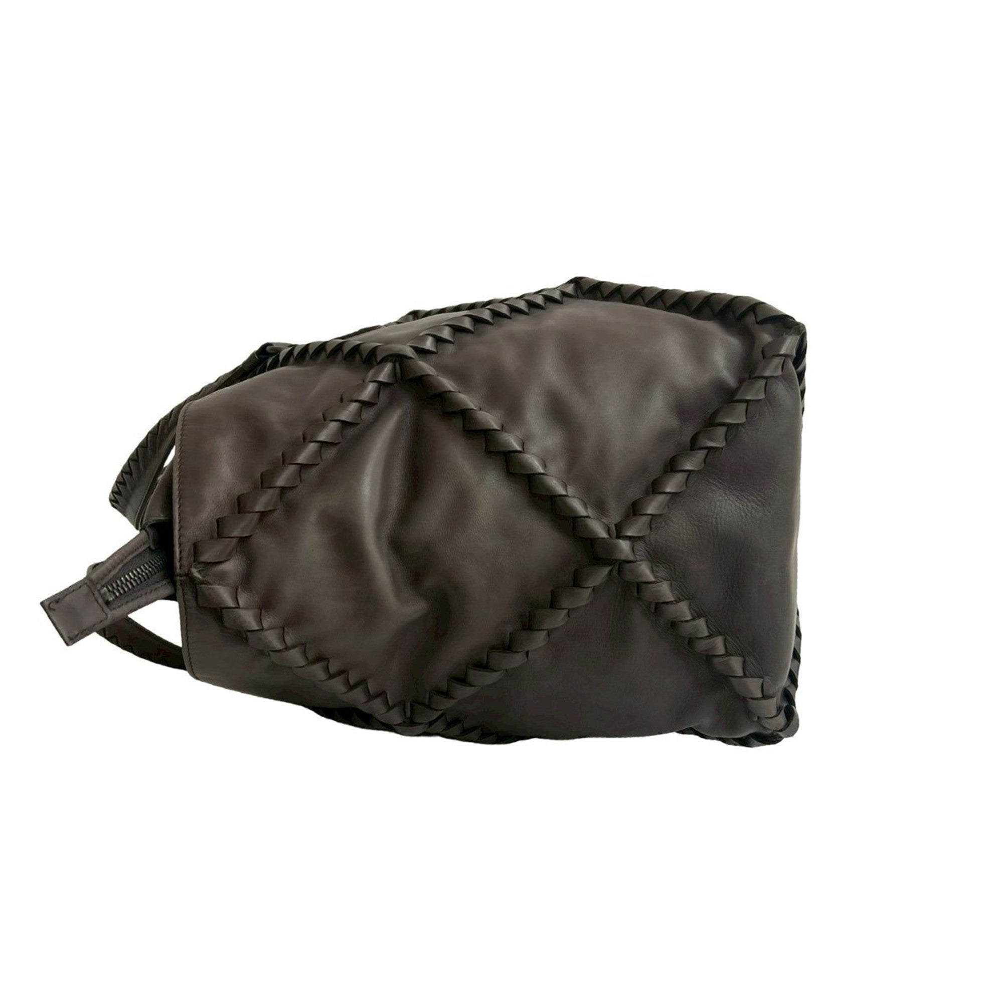 Bottega Veneta Brown Leather Boston Bag Handbag
