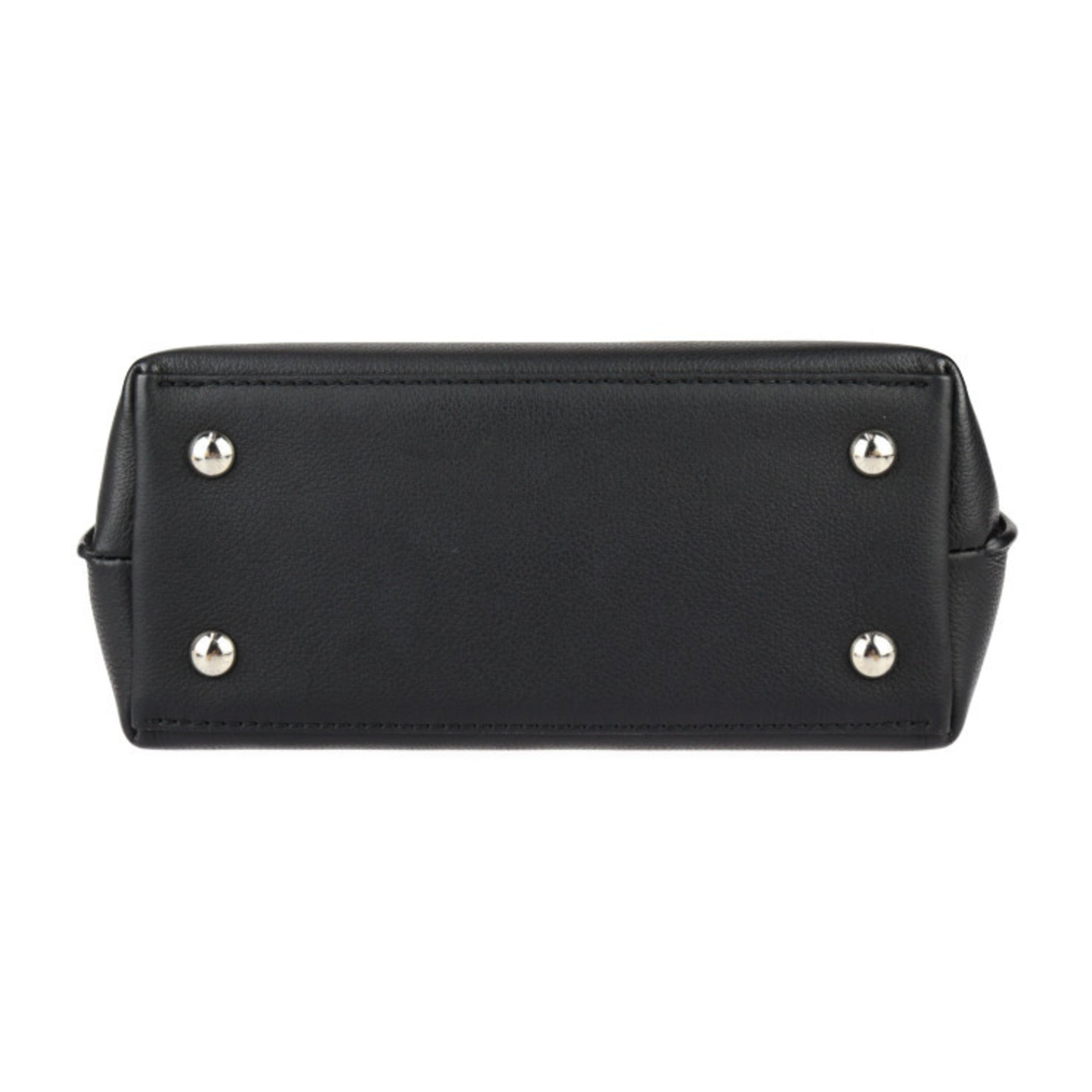 Louis Vuitton Black Leather Handbag Shoulder Bag