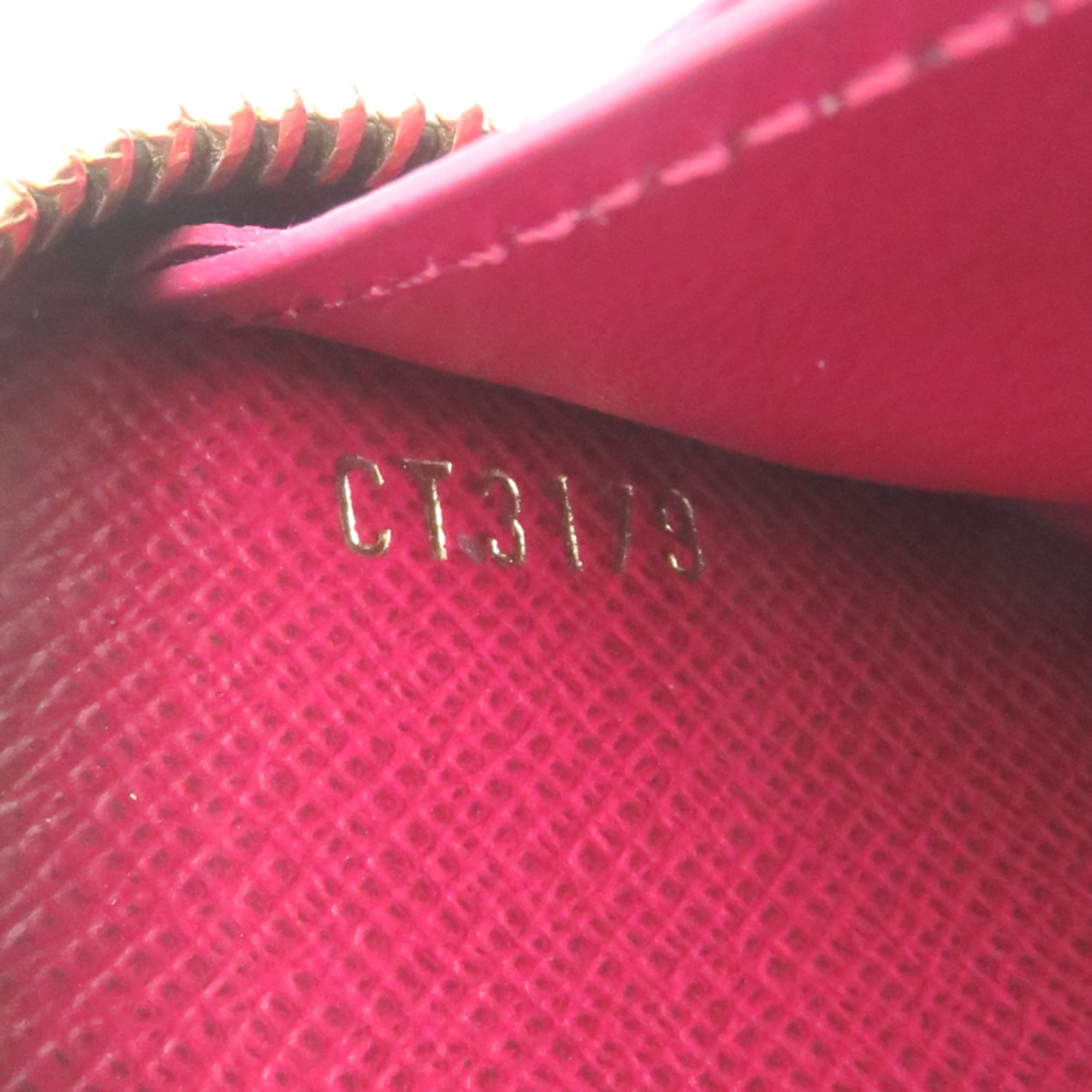 Louis Vuitton Brown Fuchsia Monogram Long Bill Wallet