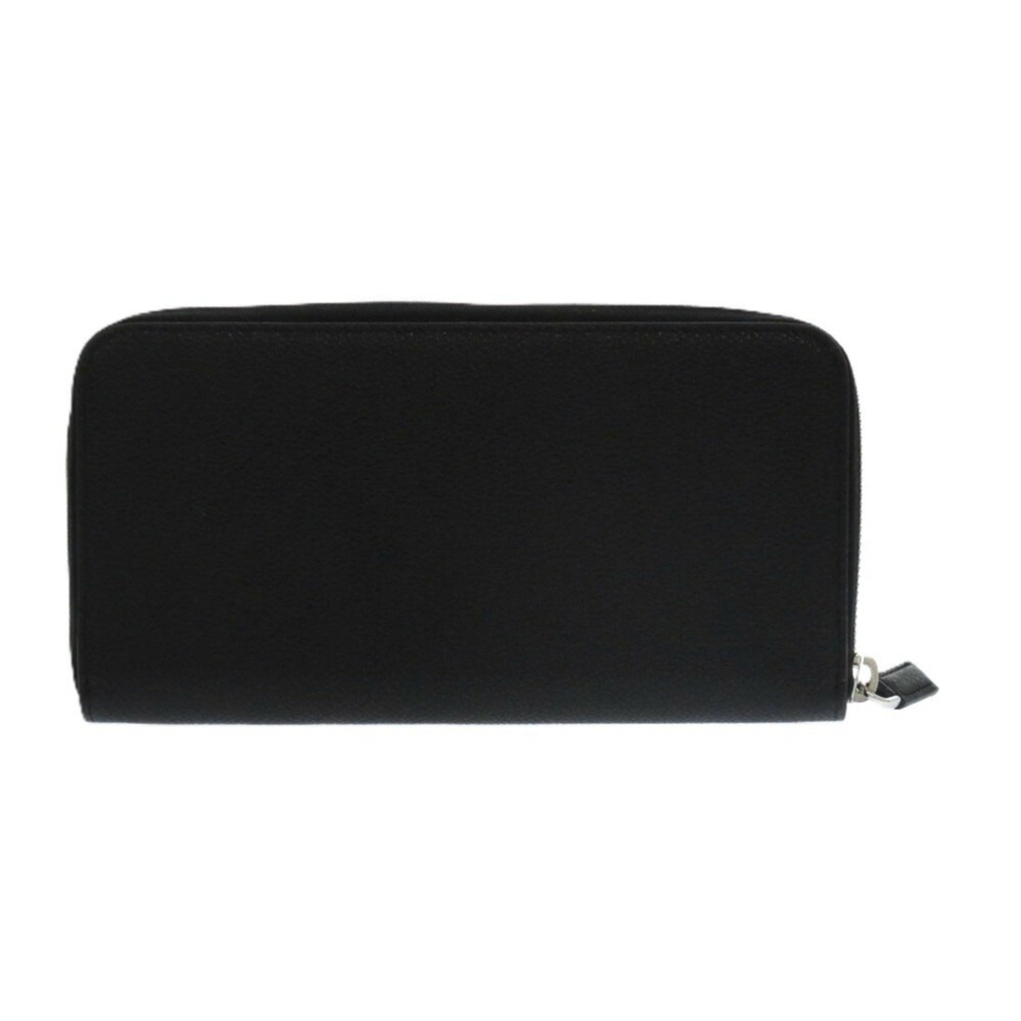 Prada Black Leather Long Wallet (Bi-Fold)