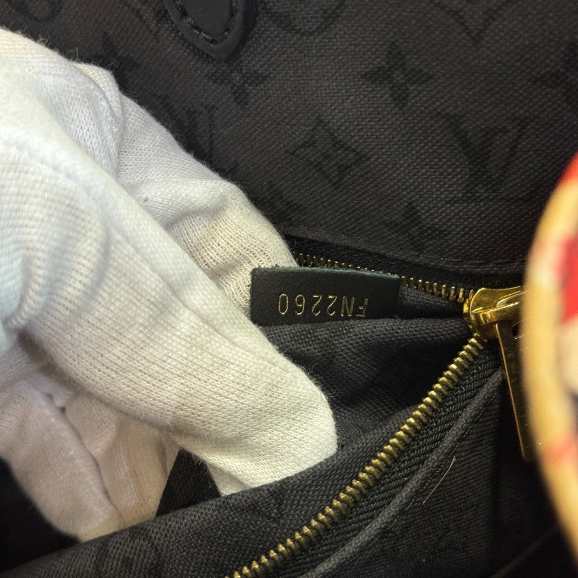 Louis Vuitton Beige Black Multi-Color Red Color Leather Handbag Shoulder Bag Tote Bag