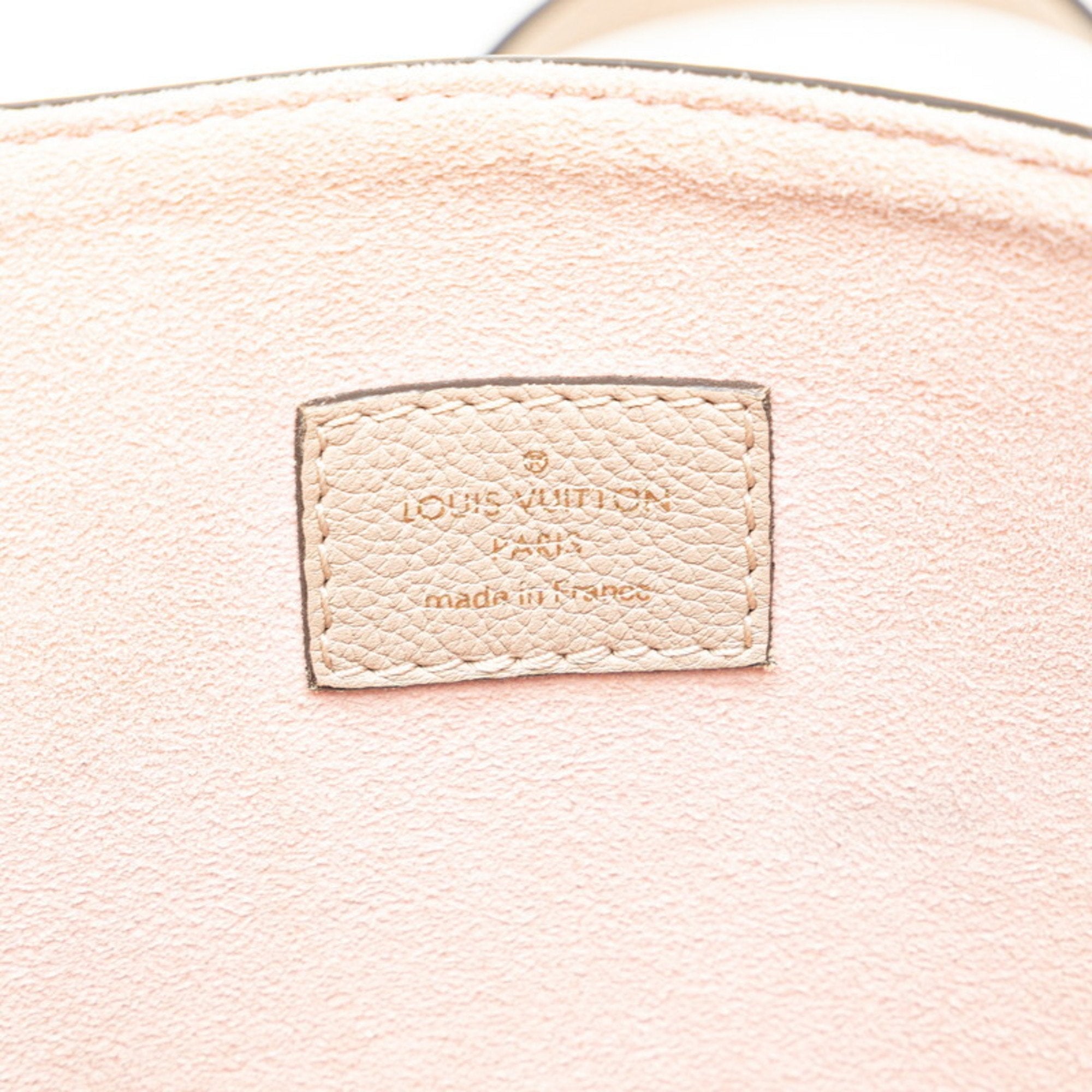 Louis Vuitton Beige Grayish Leather Shoulder Bag Tote Bag