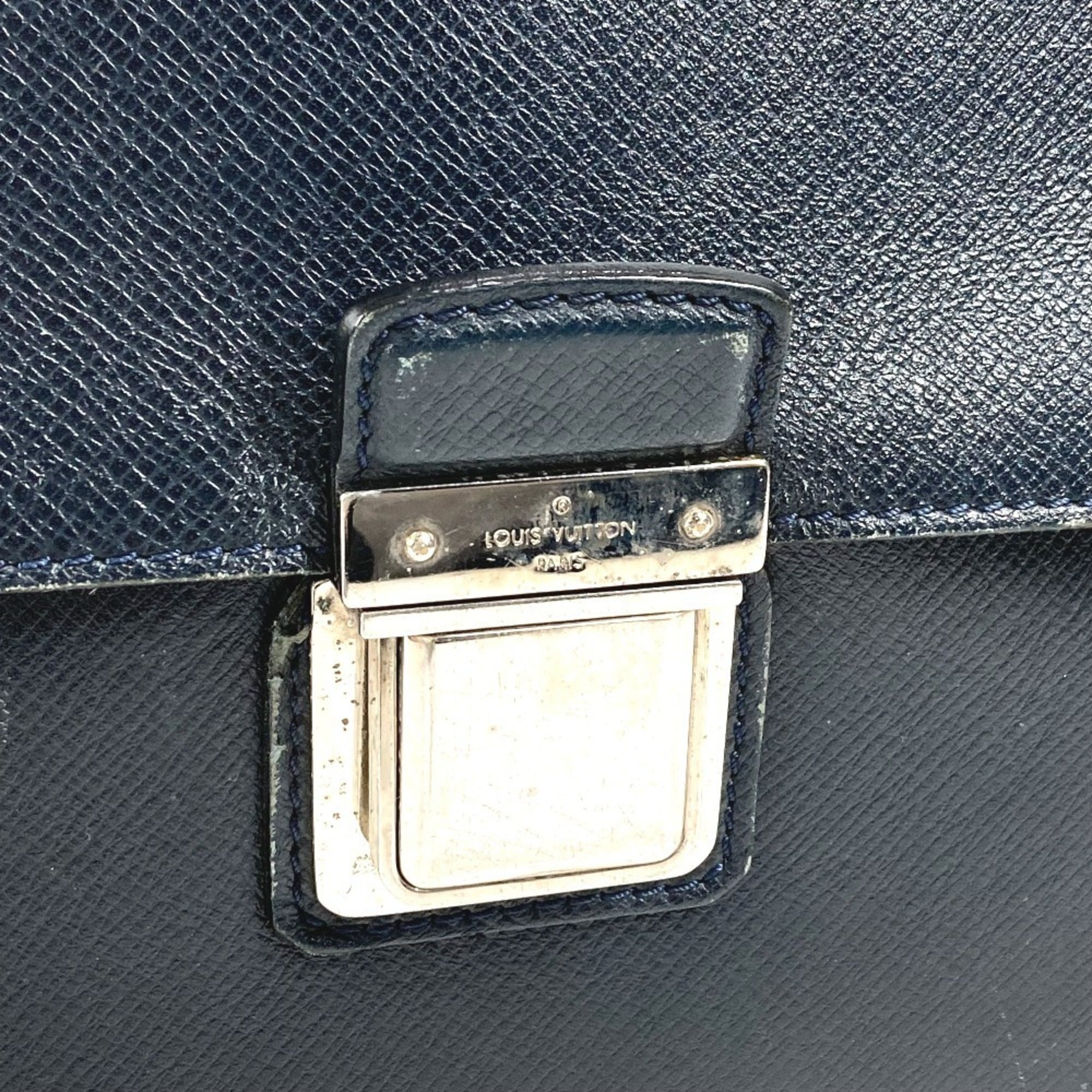 Louis Vuitton Boreal Navy Taiga Leather Handbag Shoulder Bag