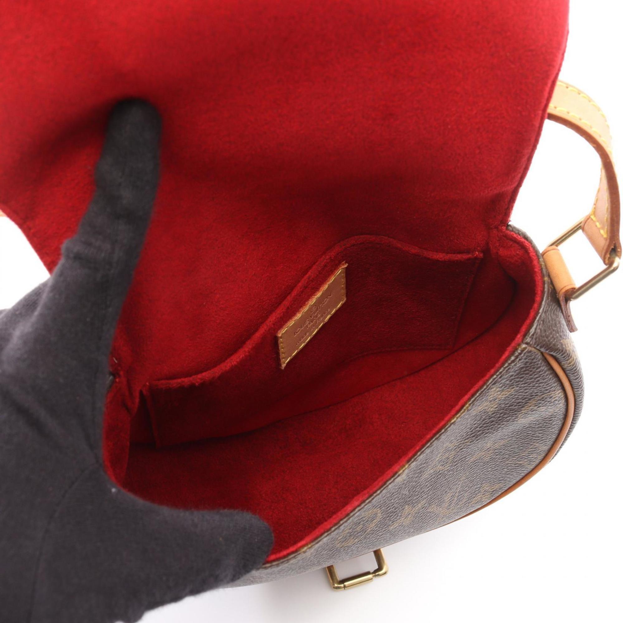 Louis Vuitton Brown Monogram Coated Canvas Leather Shoulder Bag