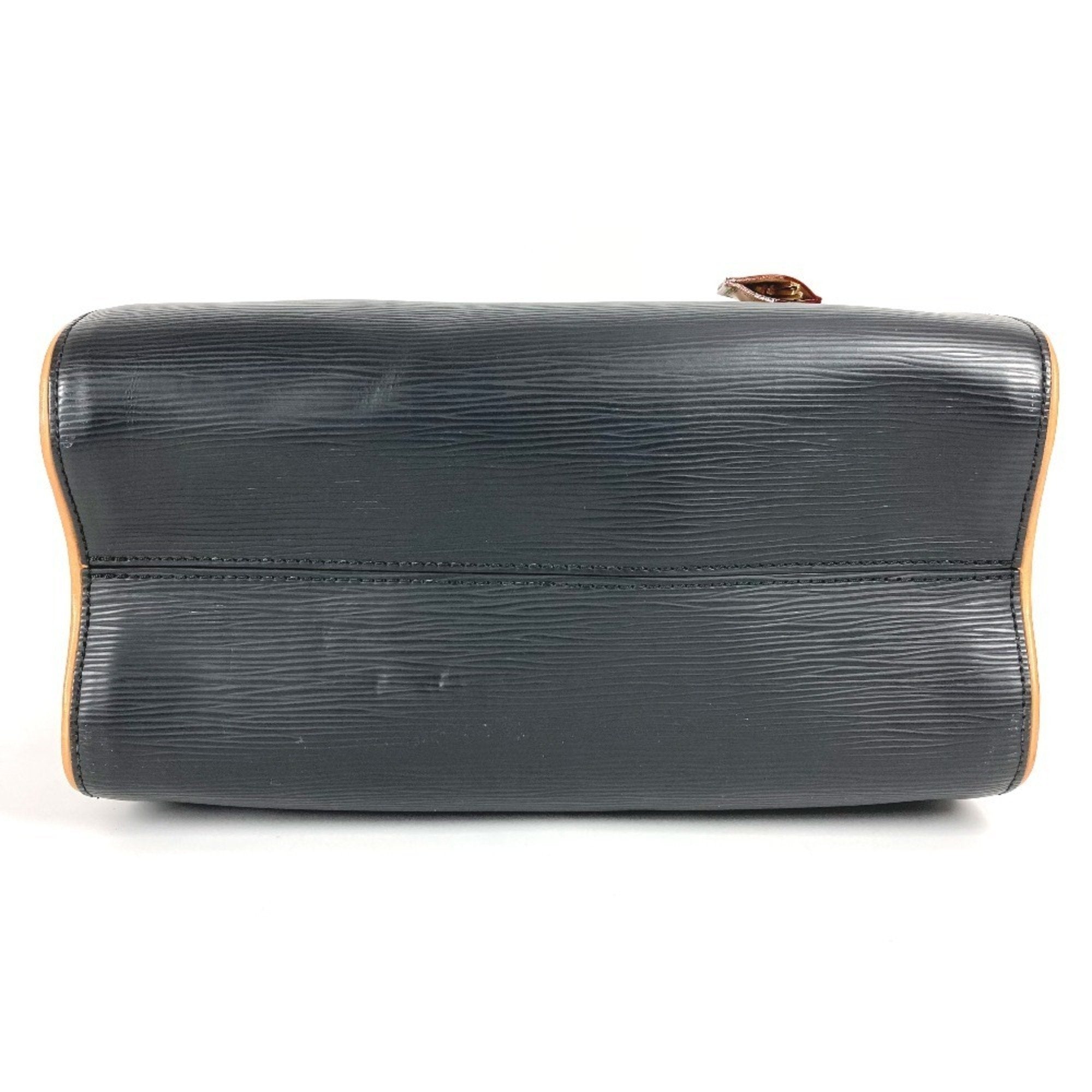 Louis Vuitton Black Noir Epi Leather Boston Bag Handbag Shoulder Bag