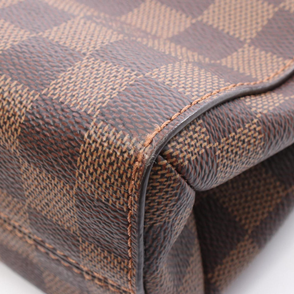 Louis Vuitton Black Brown Damier Canvas Ivory Coated Canvas Shoulder Bag