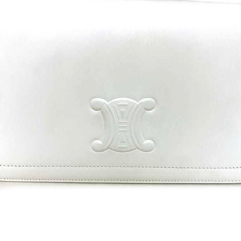 Celine White Leather Handbag Shoulder Bag