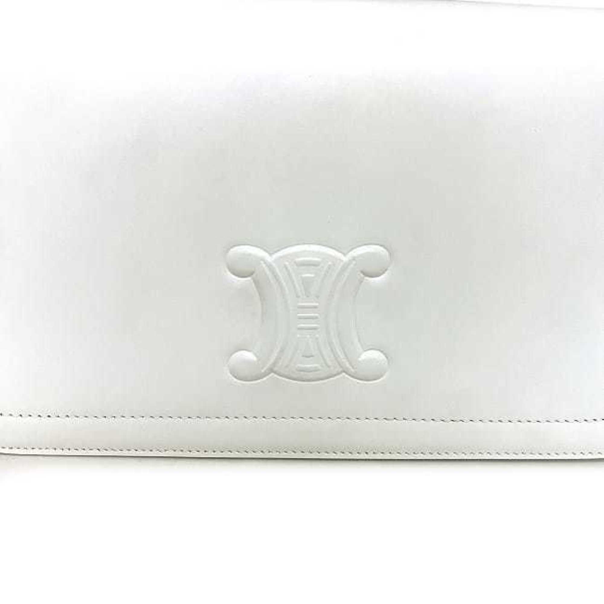 Celine White Leather Handbag Shoulder Bag