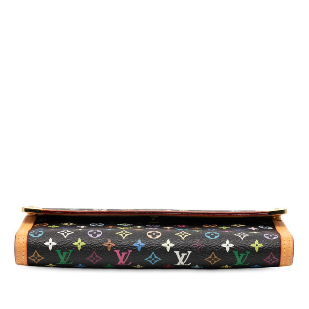 Louis Vuitton Brown Multi-Color Leather Pvc Long Wallet