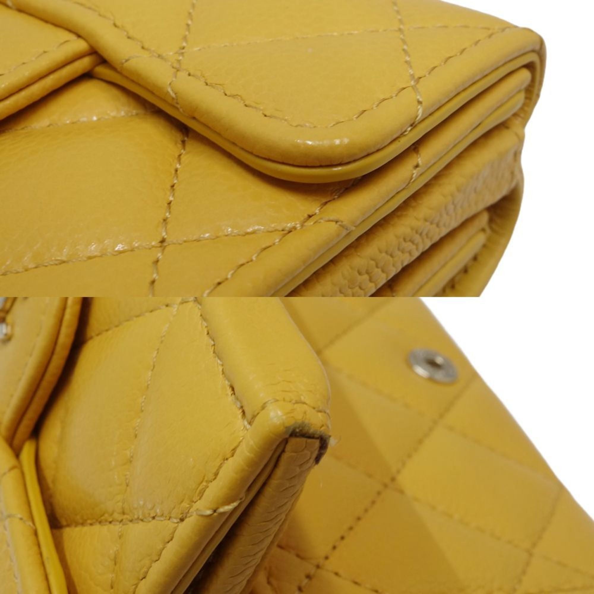 Chanel Yellow Grained Calfskin Wallet (Tri-Fold)