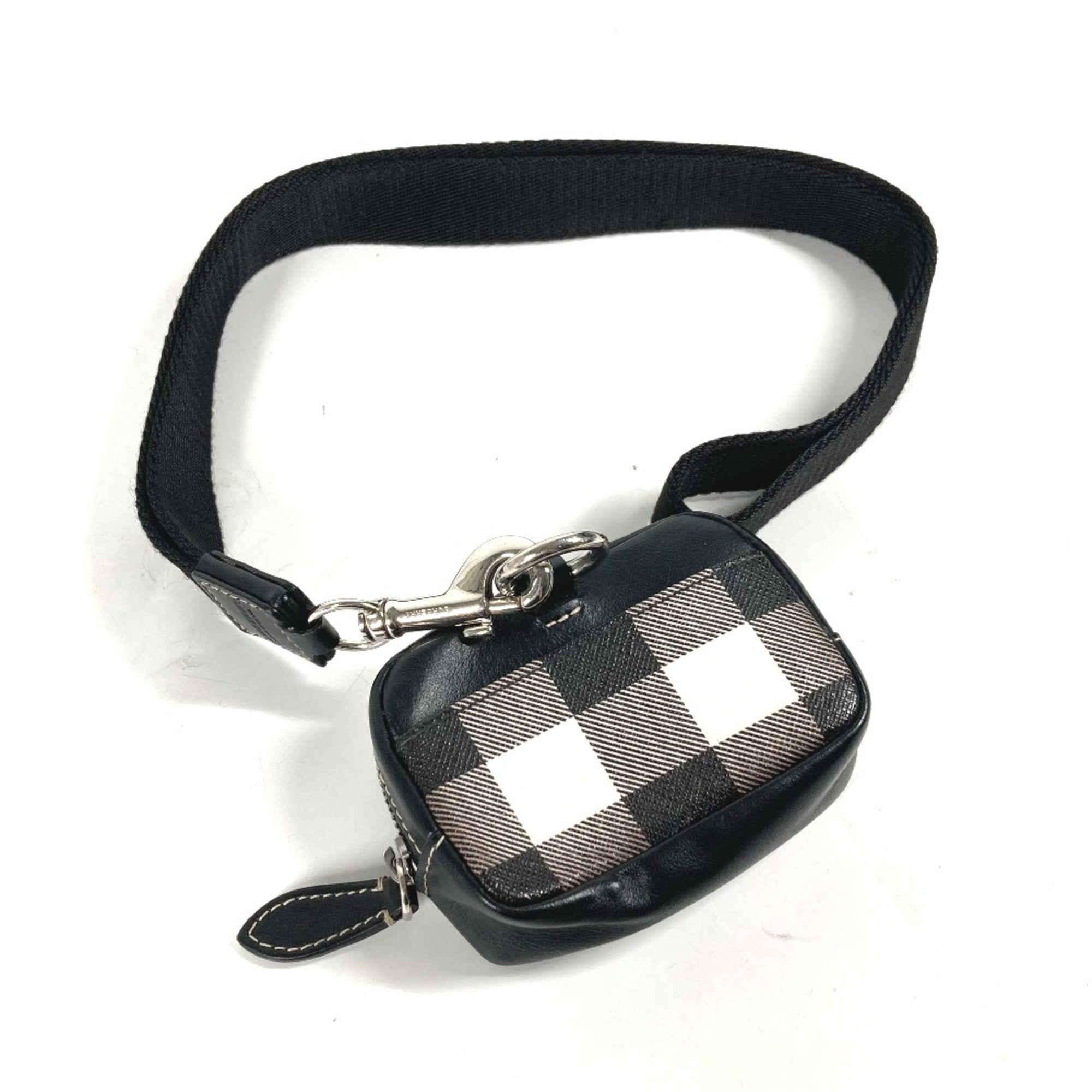 Burberry Black White Pvc Leather Coin Purse/Coin Case