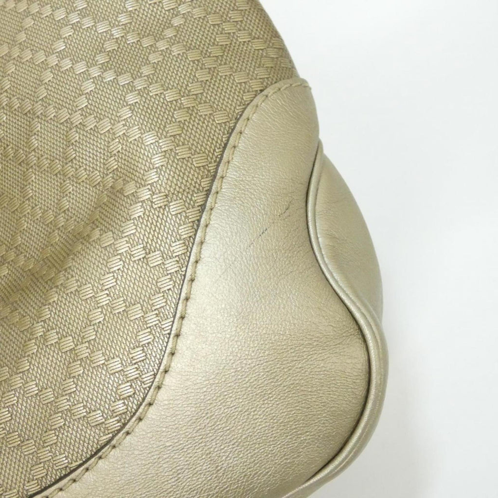 Gucci Champagne Leather Shoulder Bag (Pre-Owned)