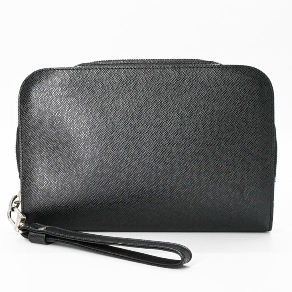 Louis Vuitton Ardoise Black Taiga Leather Clutch Bag