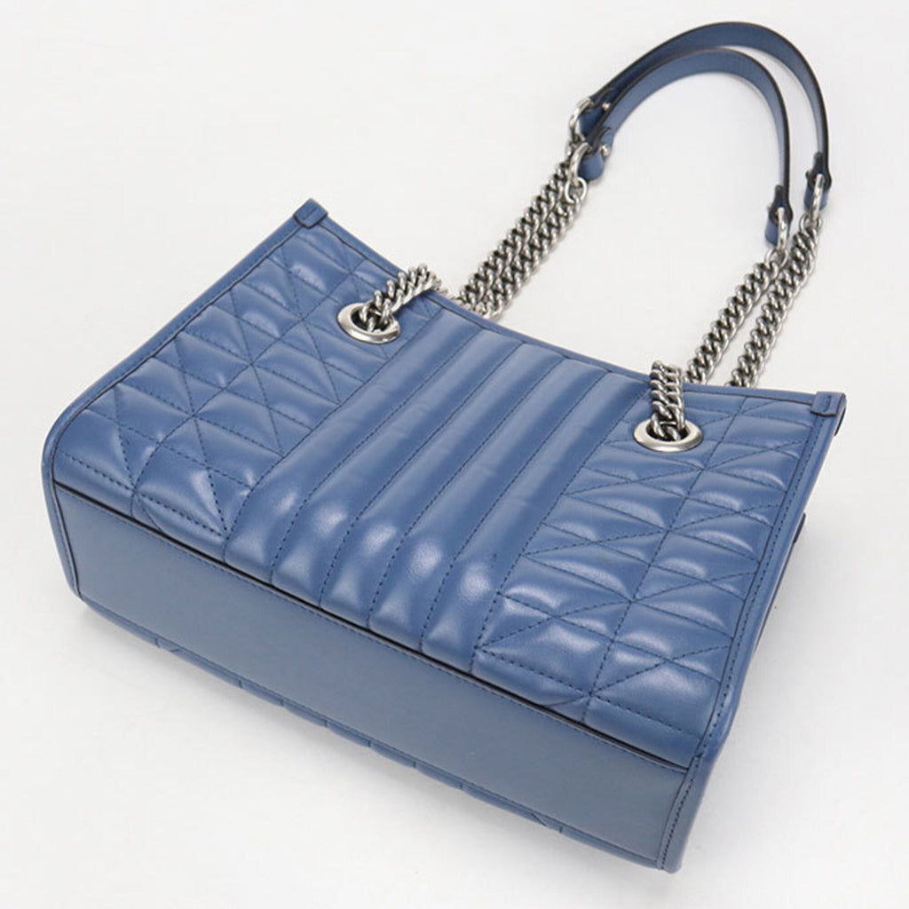 Gucci Blue Leather Tote Bag (Pre-Owned)