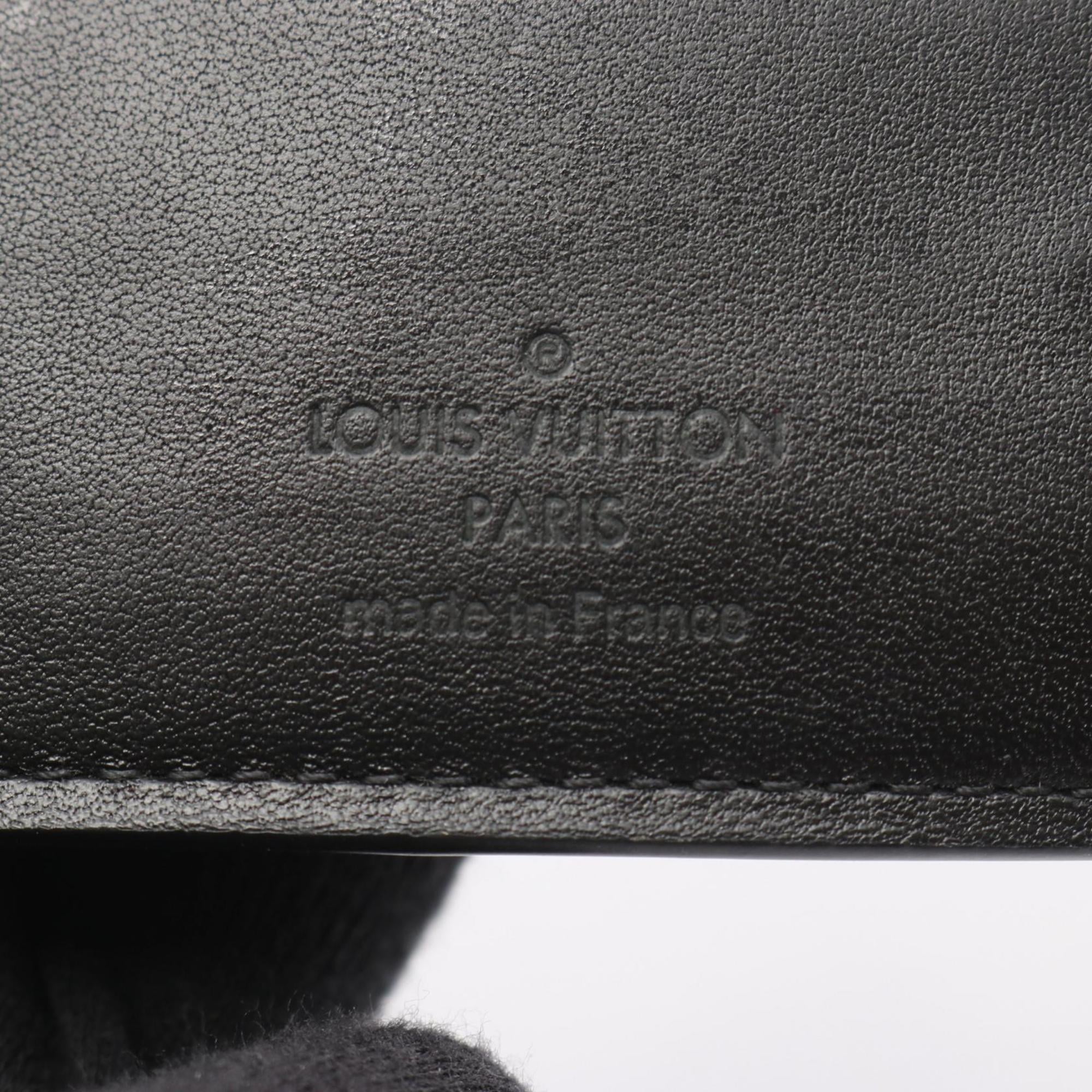 Louis Vuitton Black Leather Wallet (Tri-Fold)