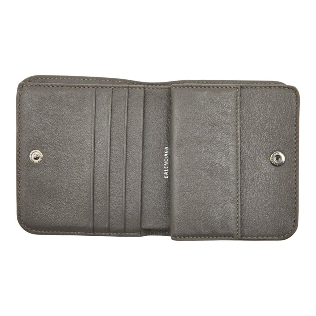 Balenciaga Gray Leather Wallet (Bi-Fold)